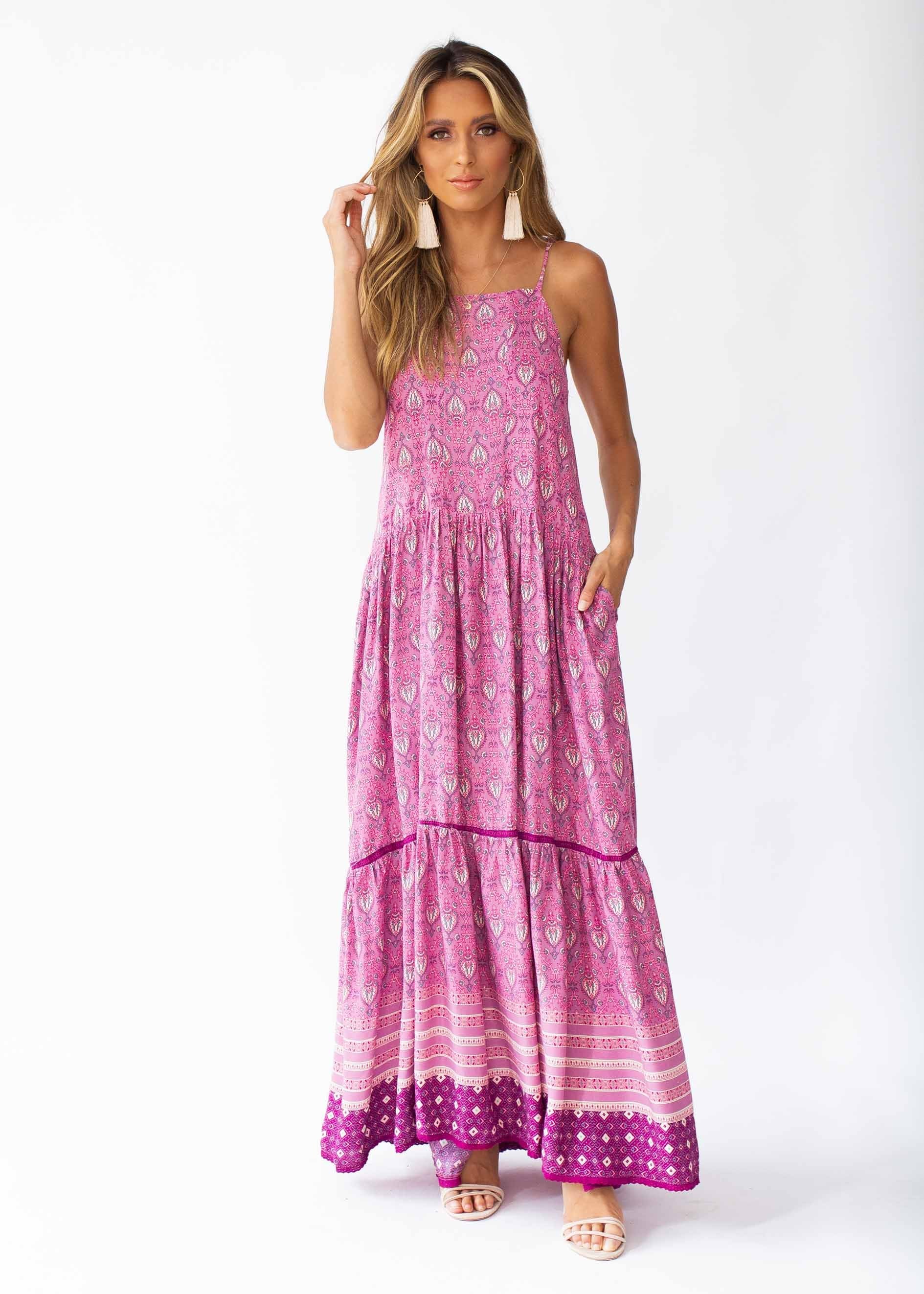 Amira Maxi Dress - Purple Paisley