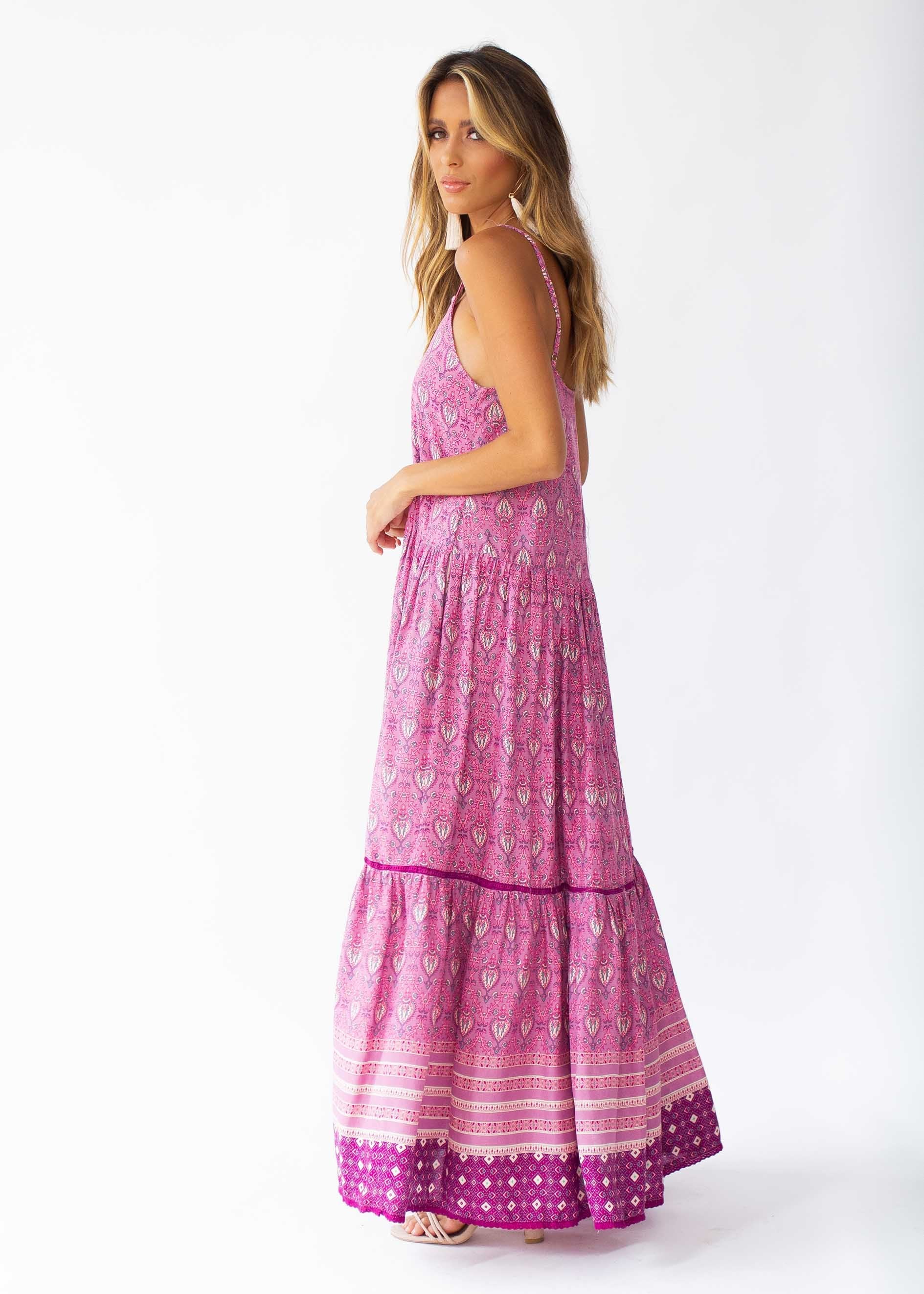Amira Maxi Dress - Purple Paisley
