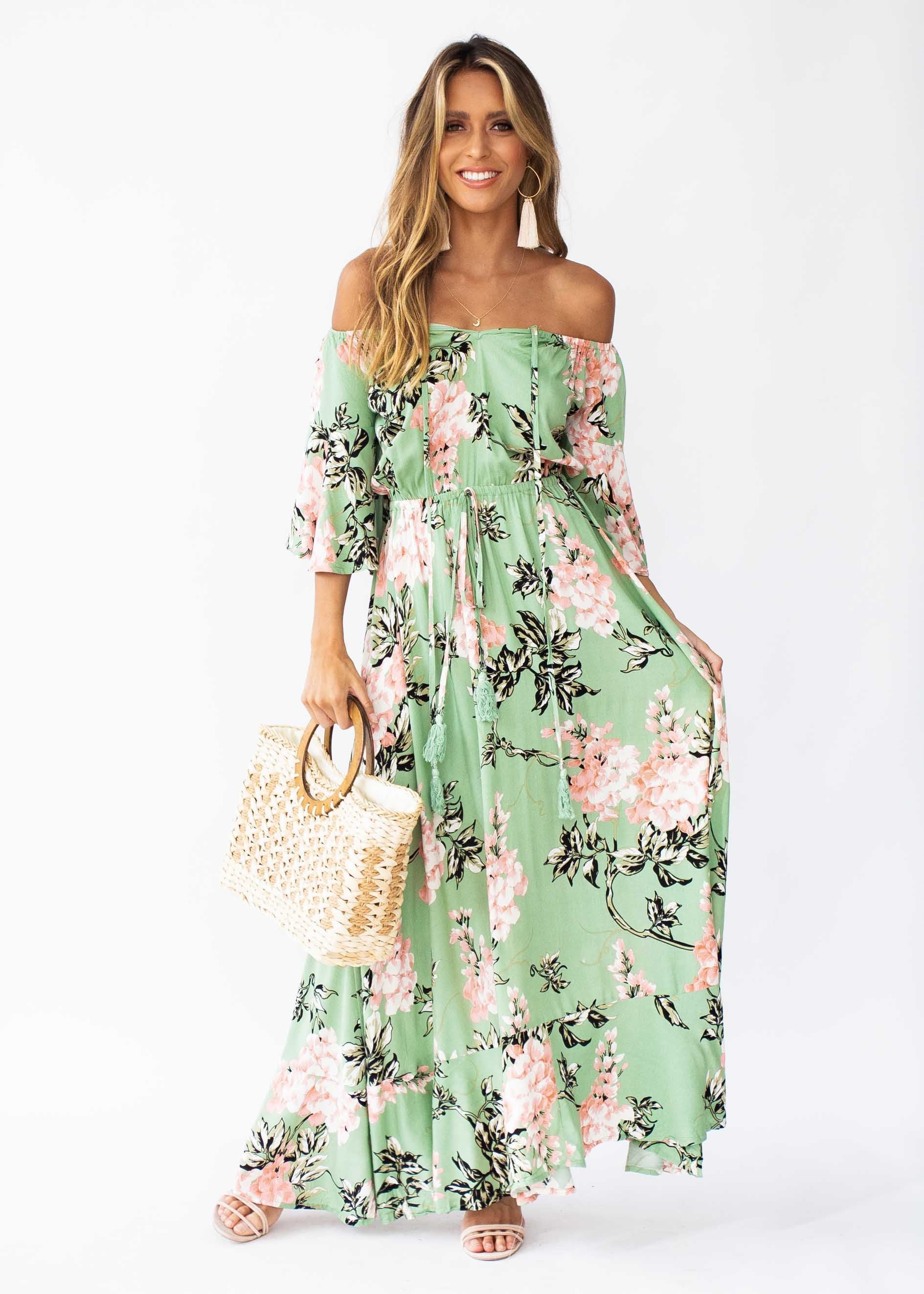 Milla Maxi Dress - Sage Floral