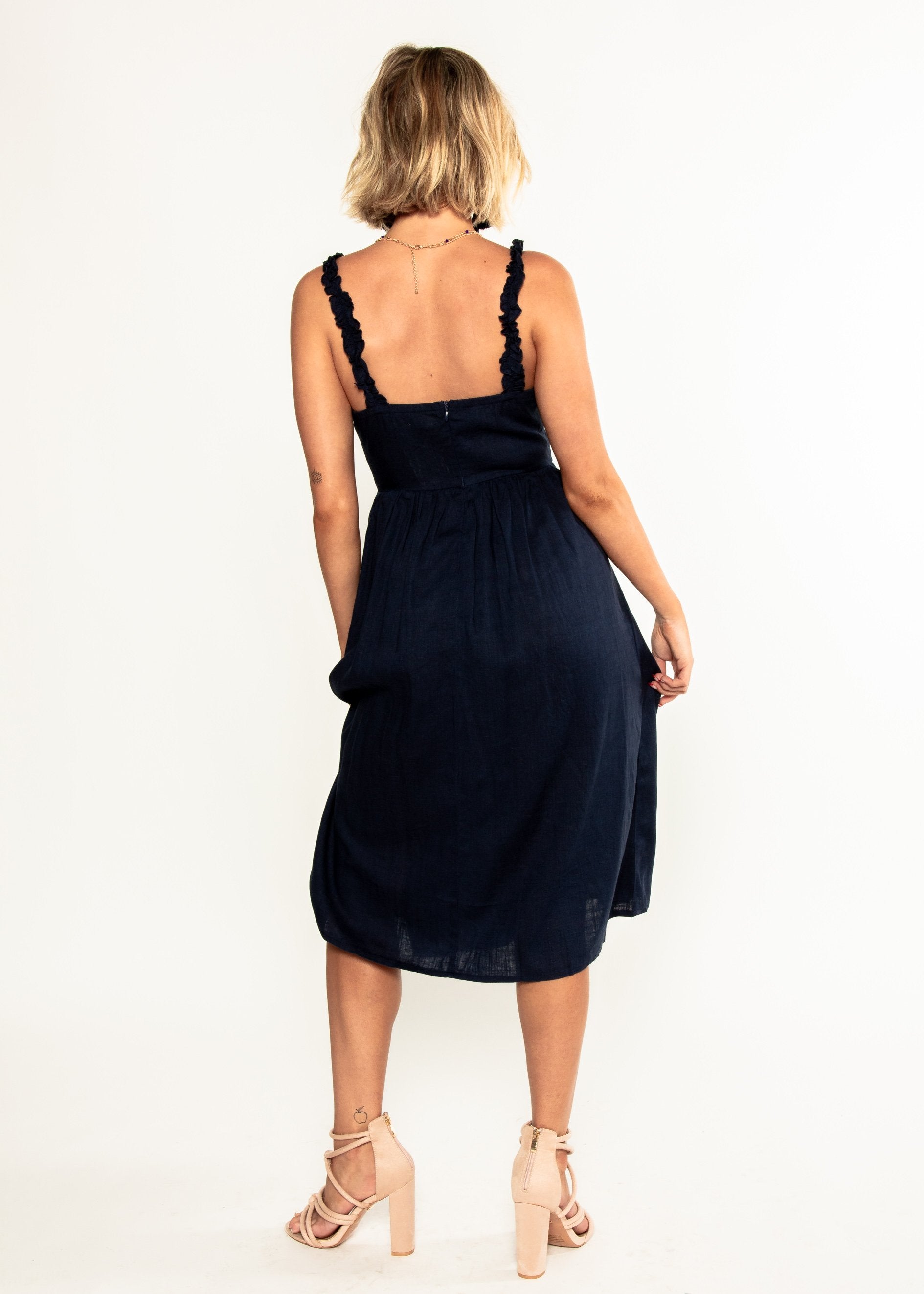 Alara Midi Dress - Navy