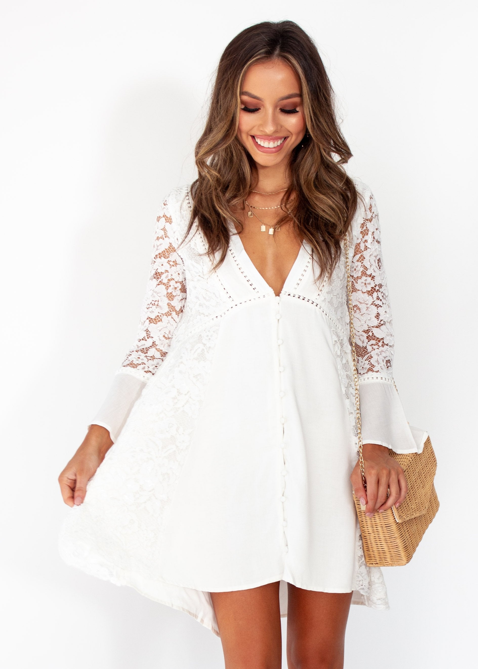 Woman's Sagittarius Lace Dress - White