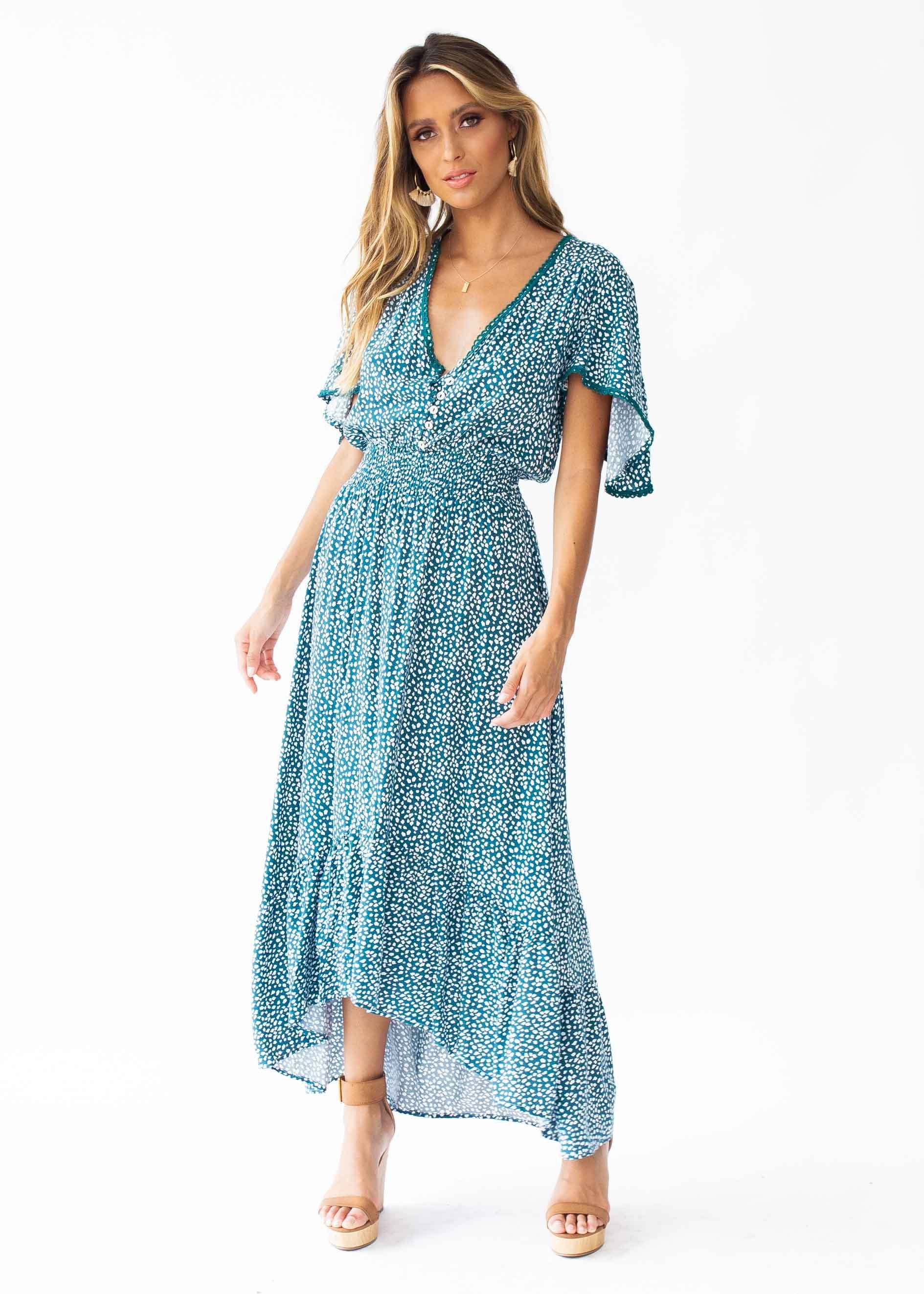 California Valley Midi Dress - Emerald