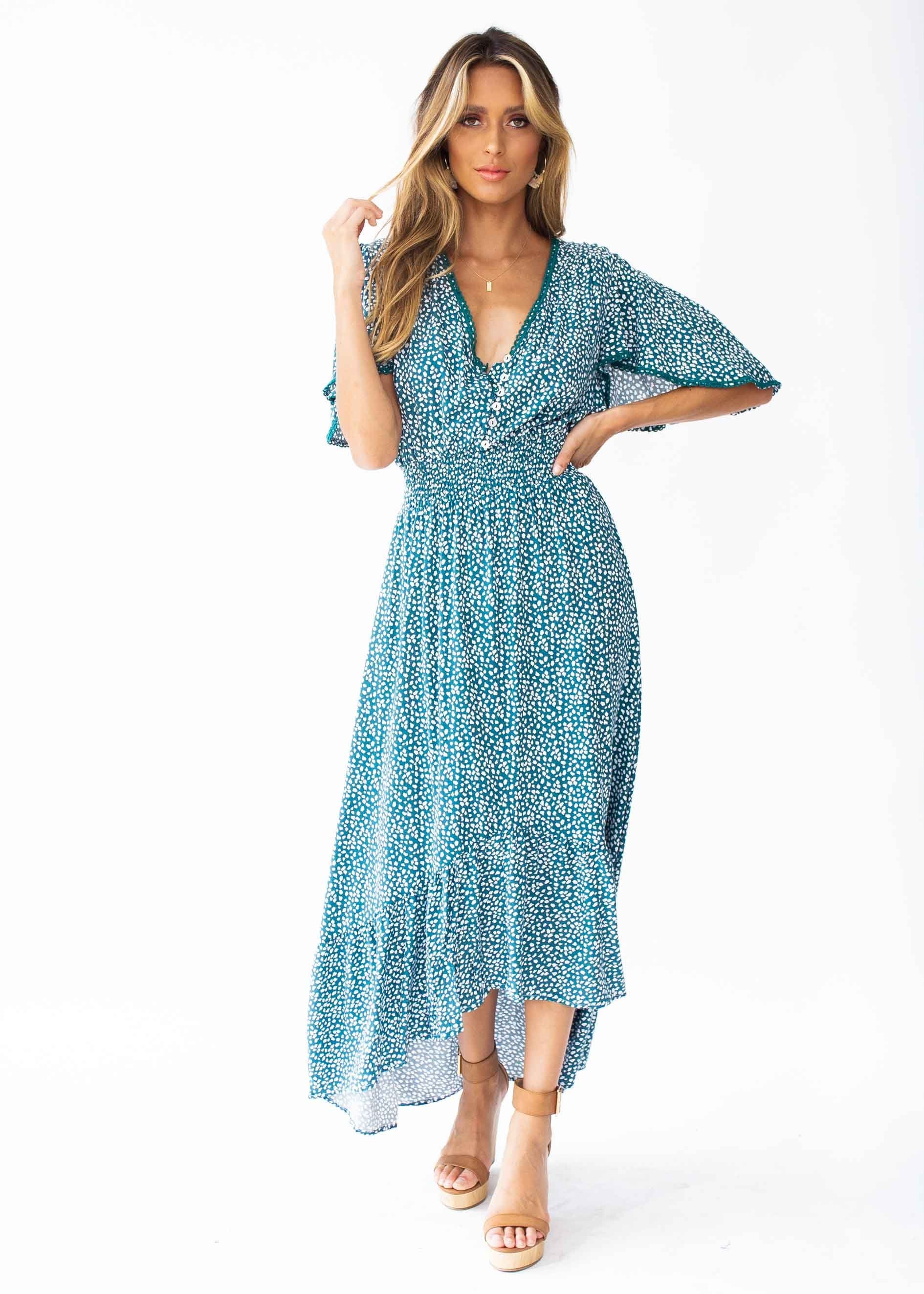 California Valley Midi Dress - Emerald