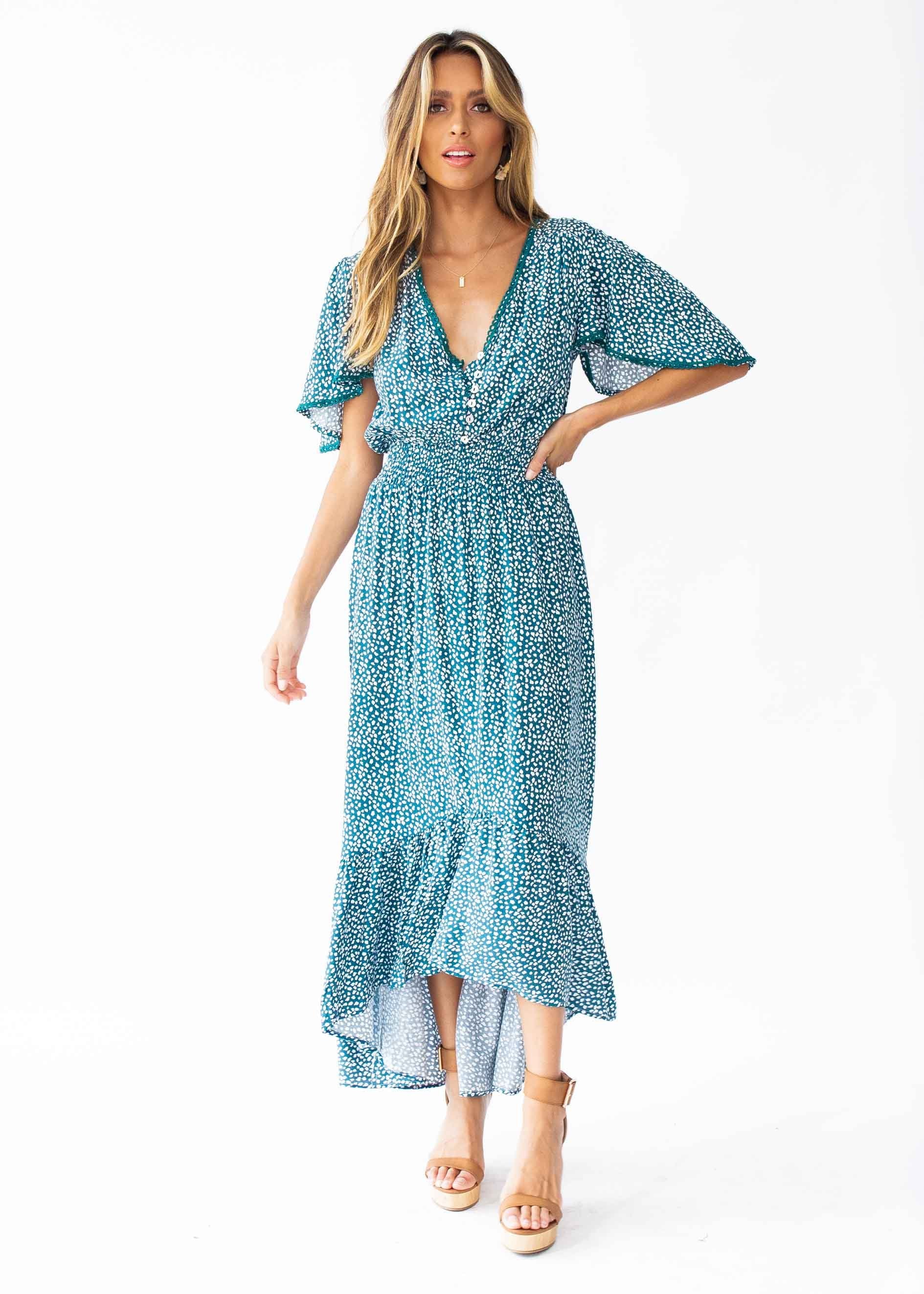 California Valley Midi Dress - Emerald