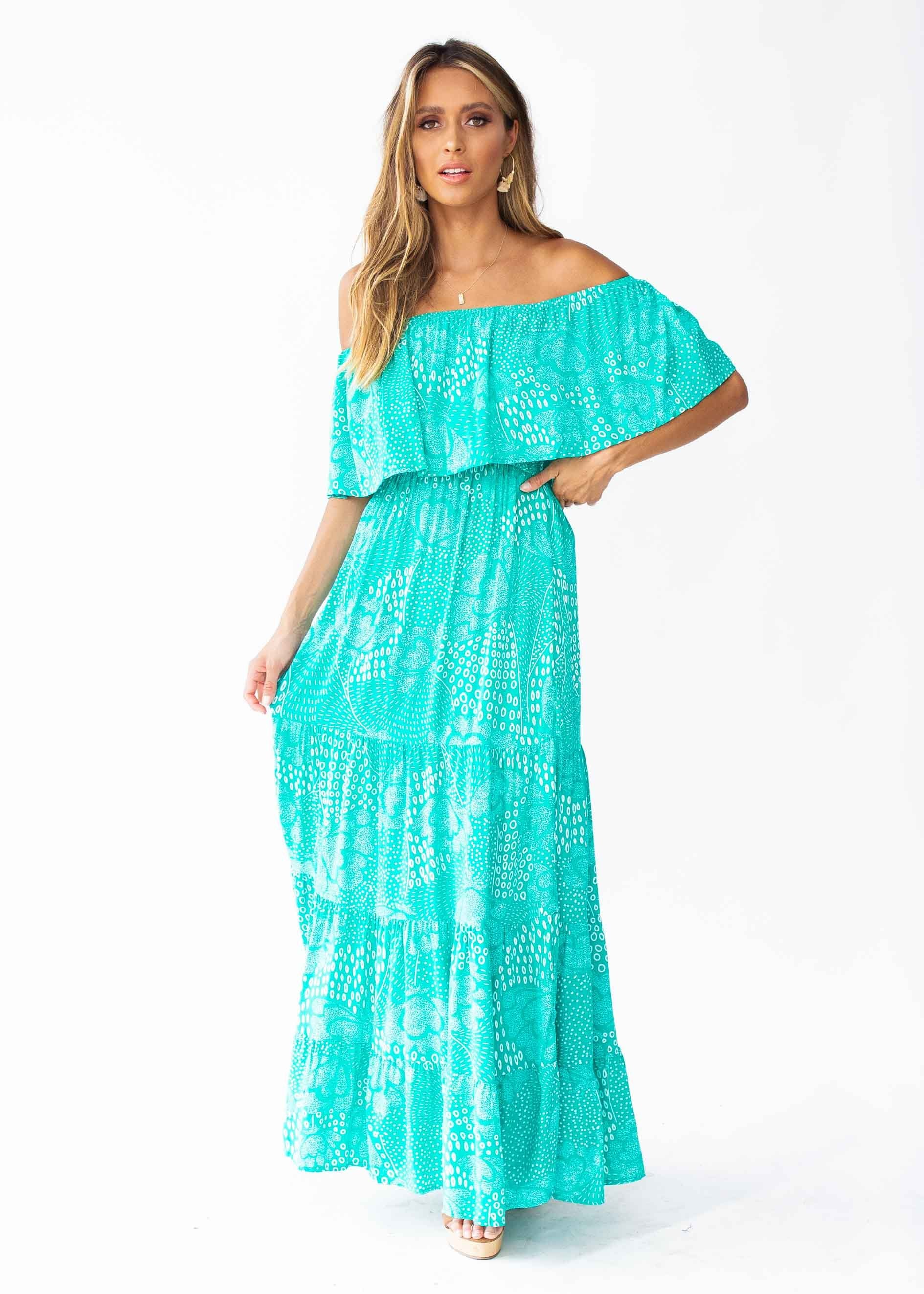 Power Of Colour Maxi Dress - Jade Twilight