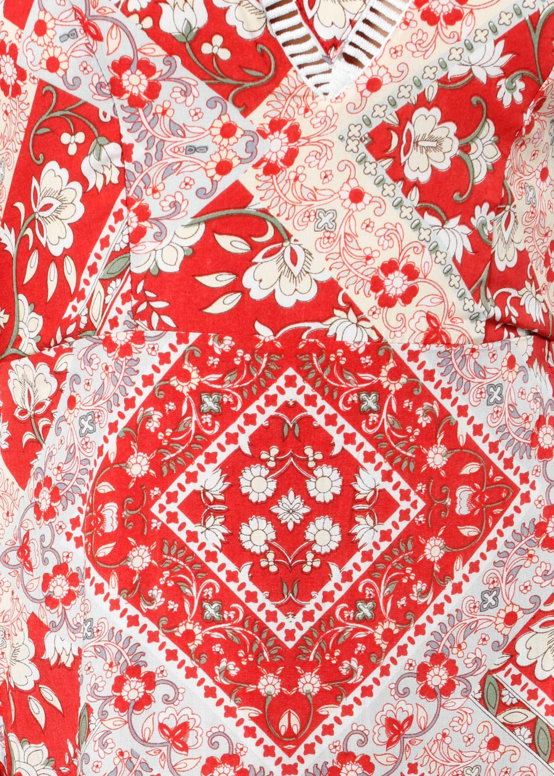 Feels Like Summer Maxi Dress - Red Paisley