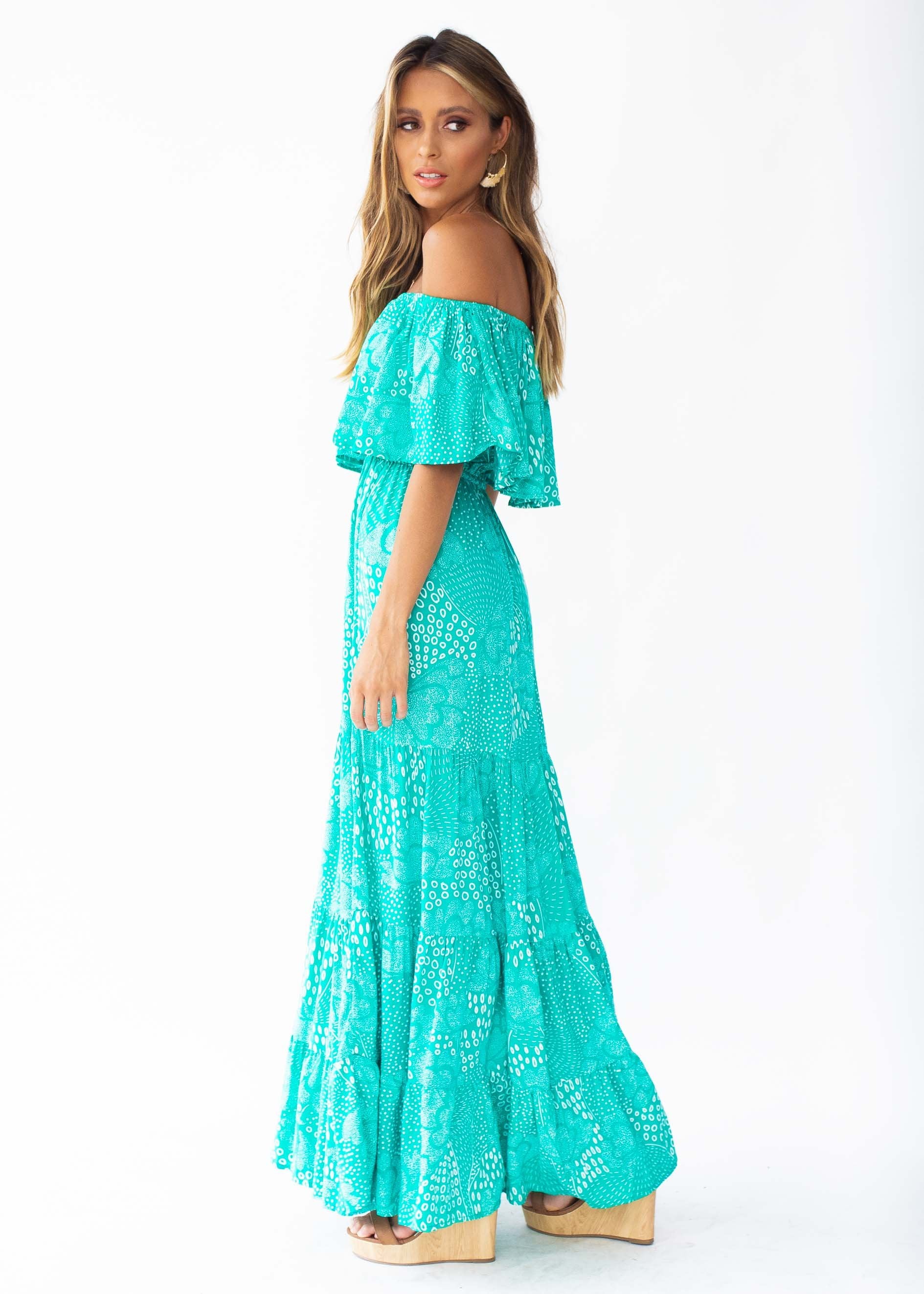 Power Of Colour Maxi Dress - Jade Twilight