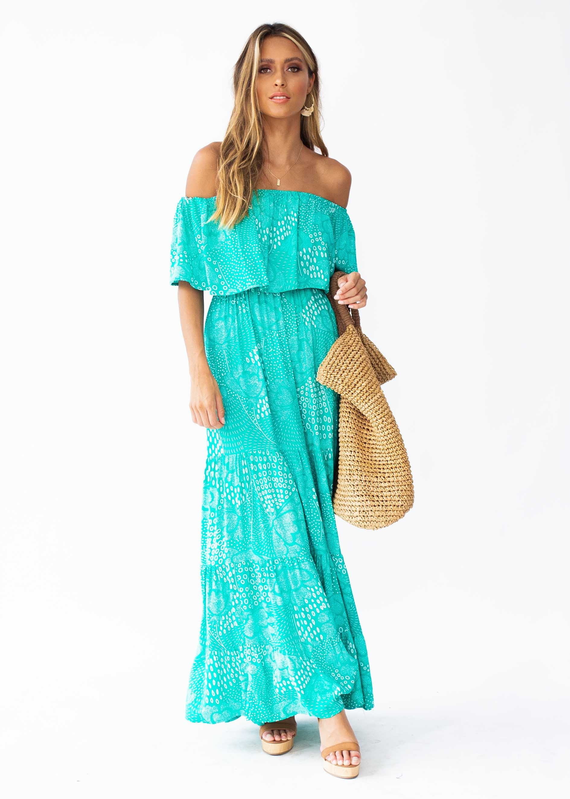 Power Of Colour Maxi Dress - Jade Twilight