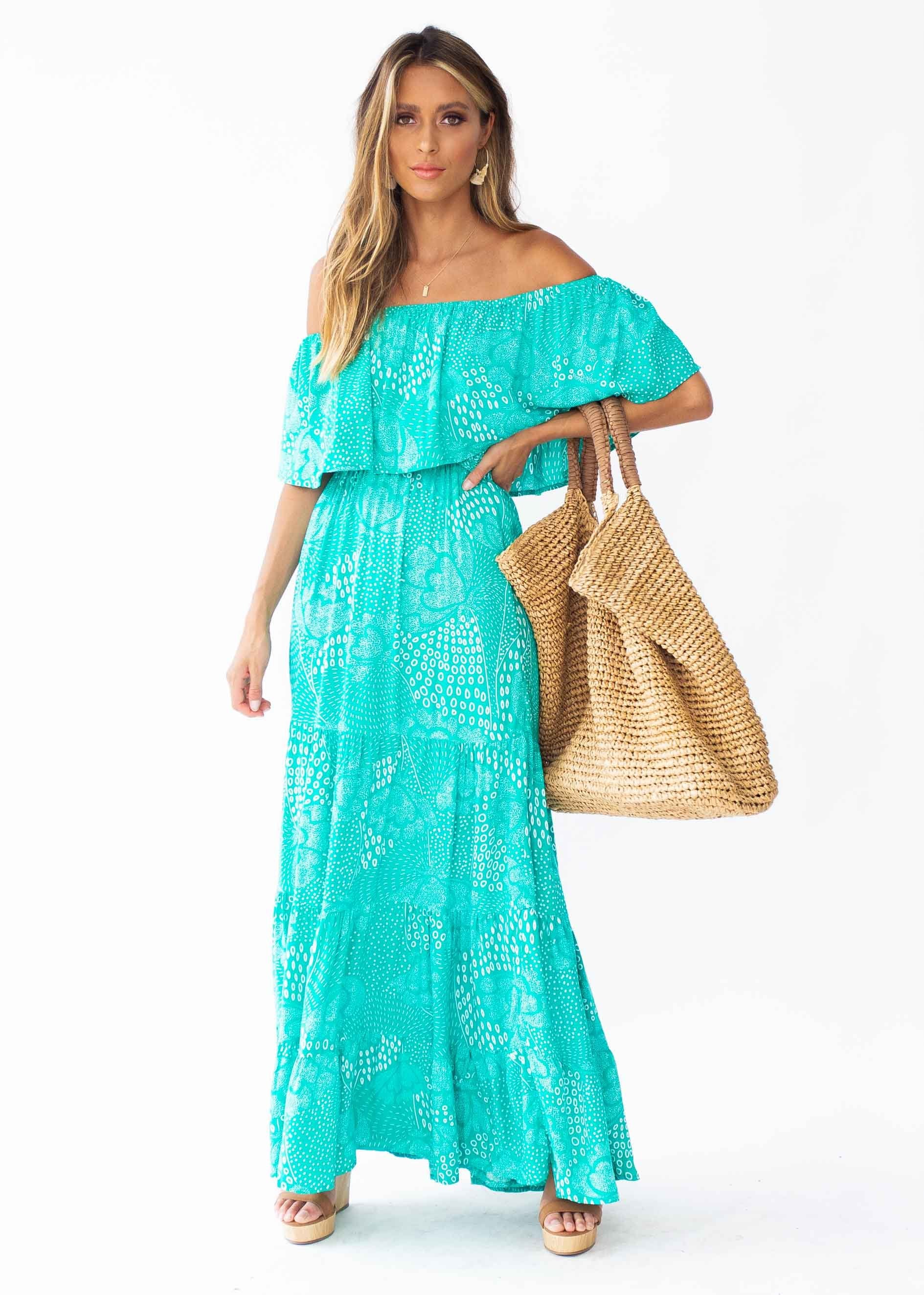Power Of Colour Maxi Dress - Jade Twilight
