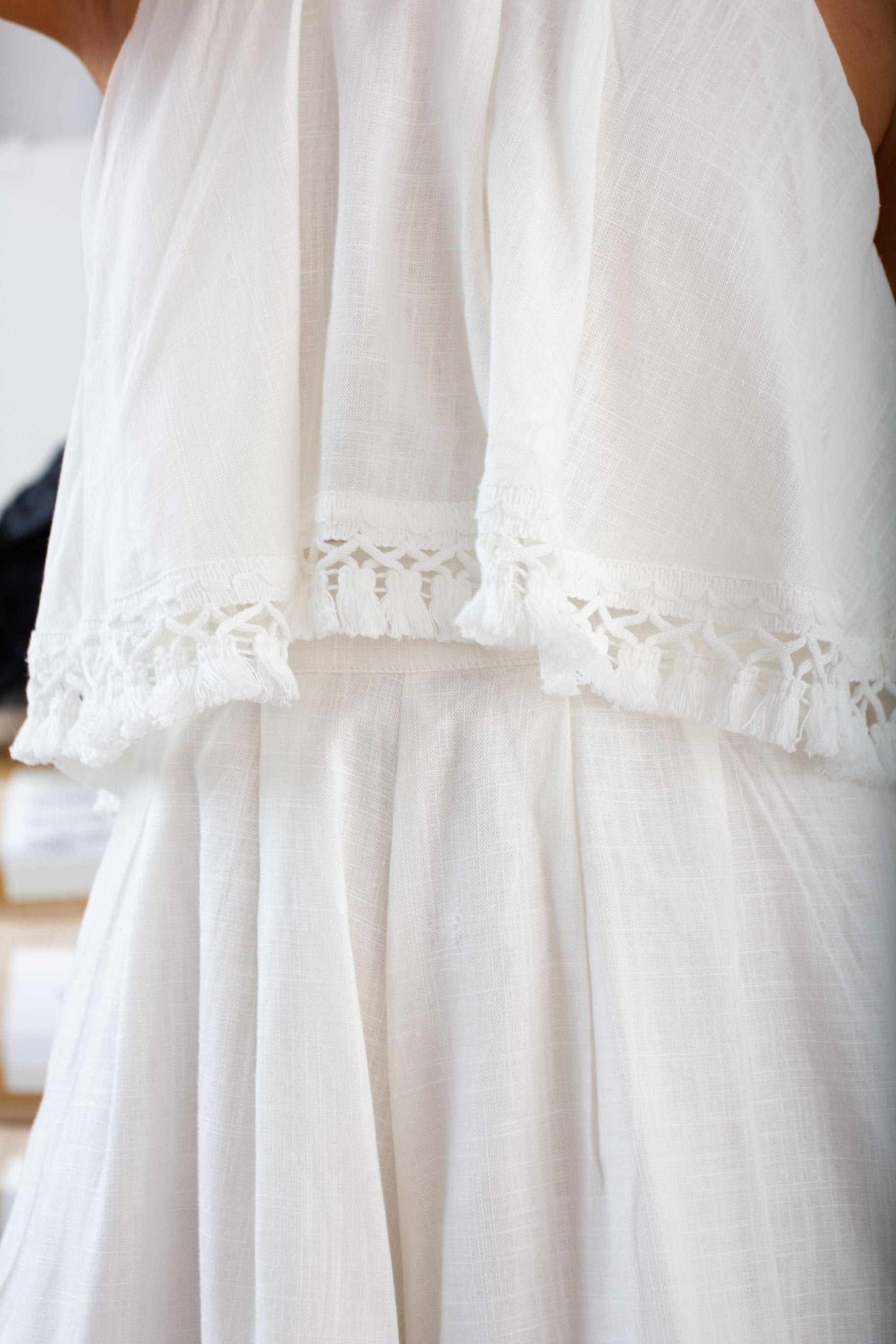 Eleni Halter Playsuit - Ivory
