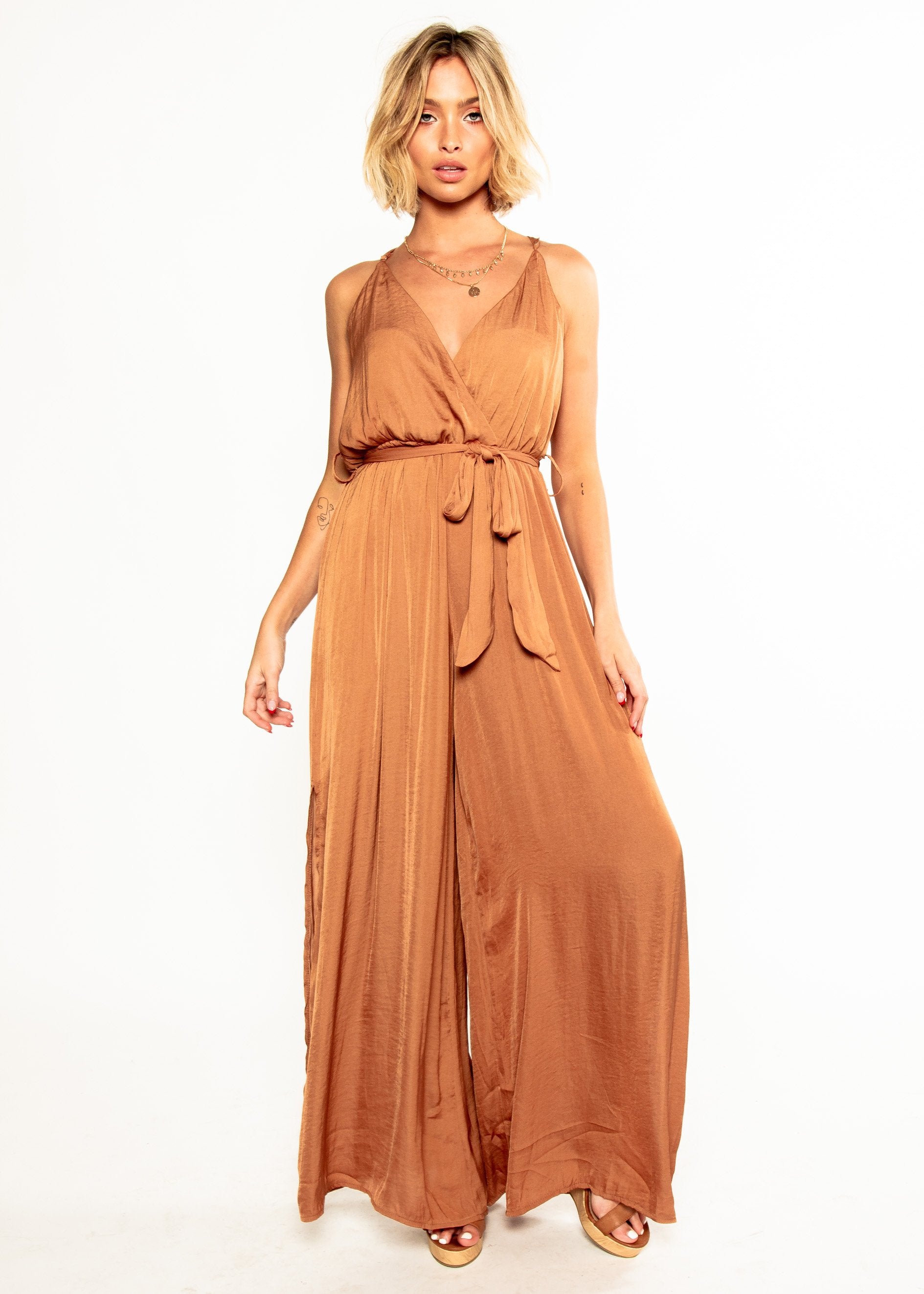 Losing Sight Pantsuit - Tan