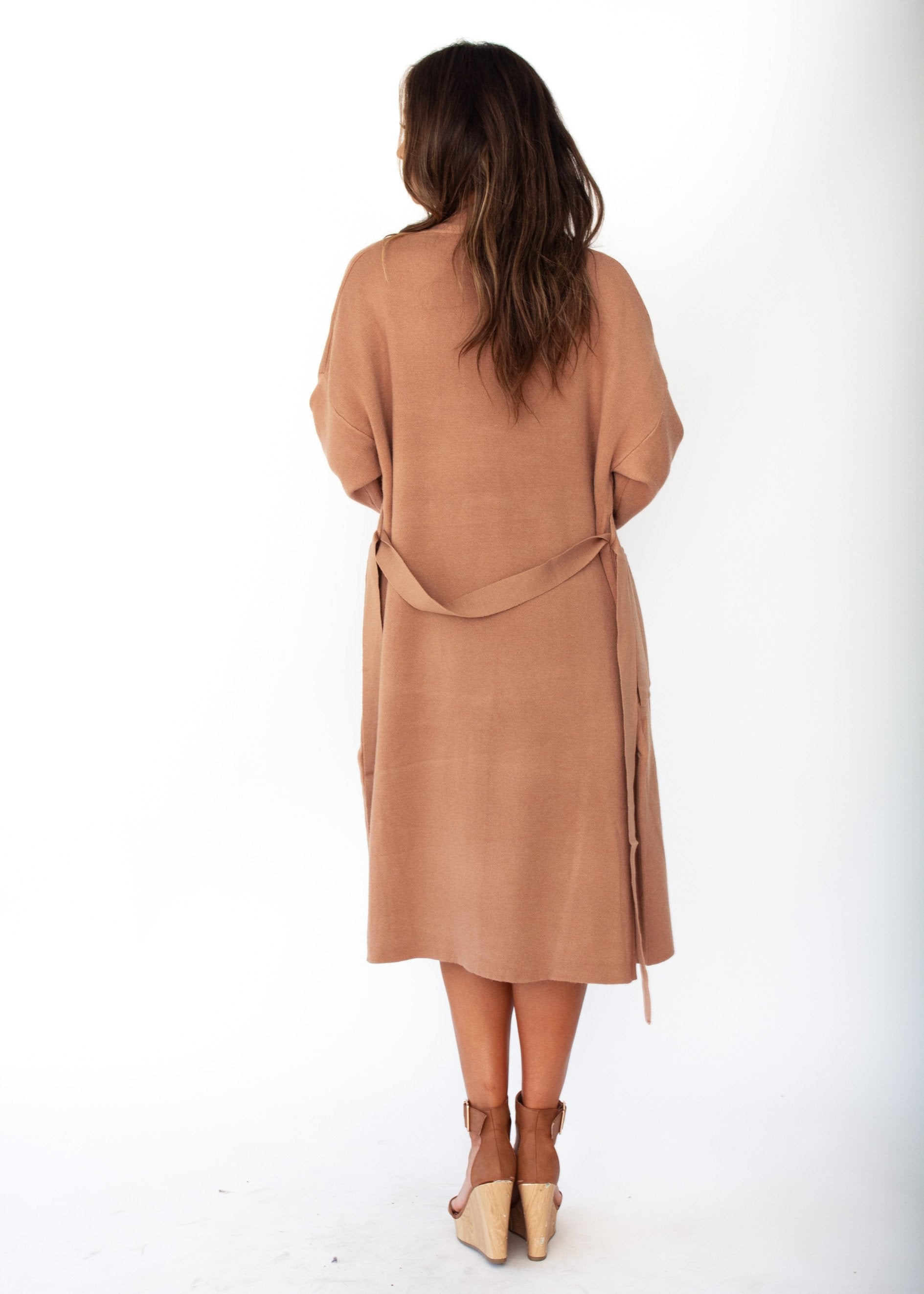 Virgo Knit Coat - Tan