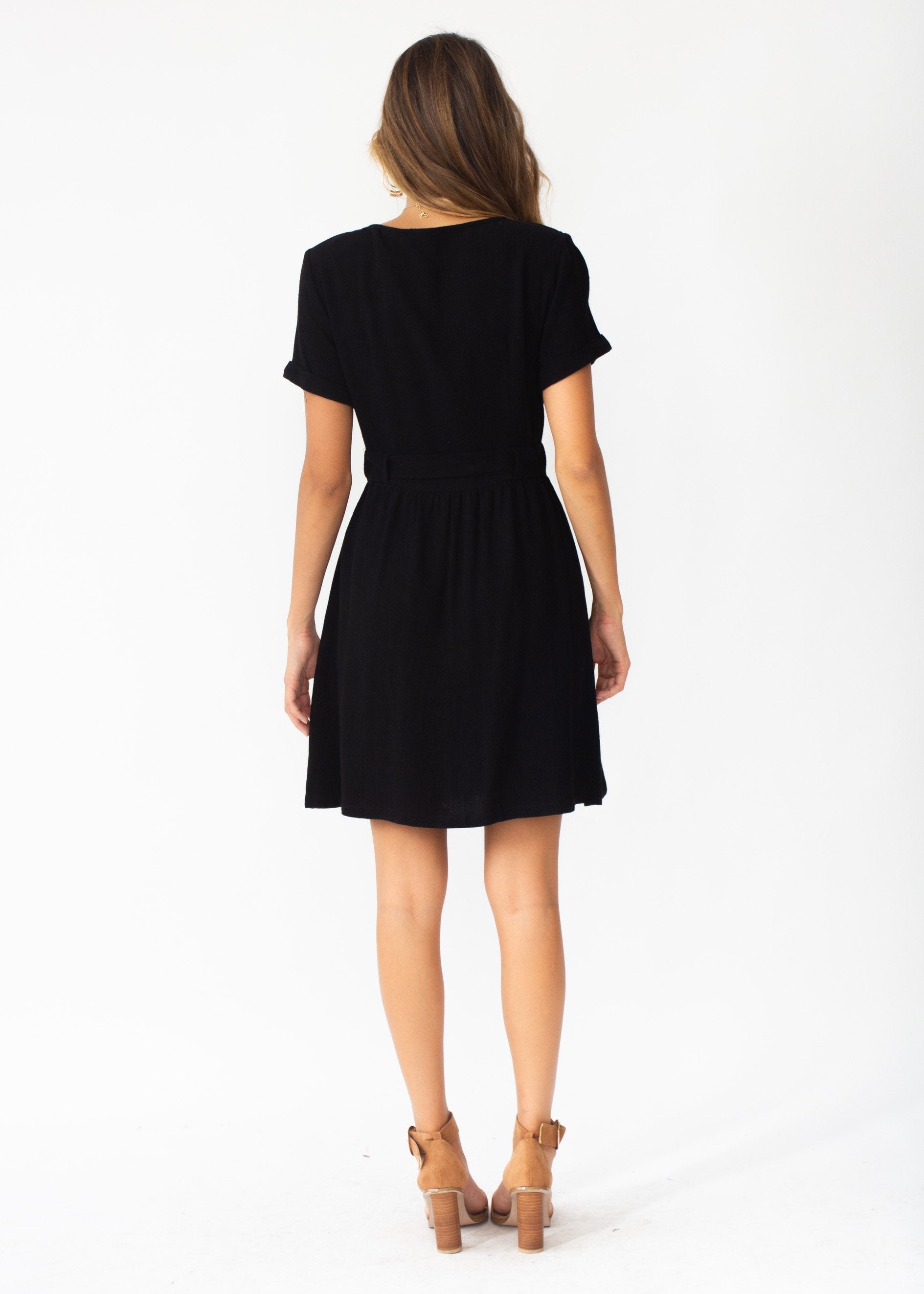 Liv Linen Dress - Black