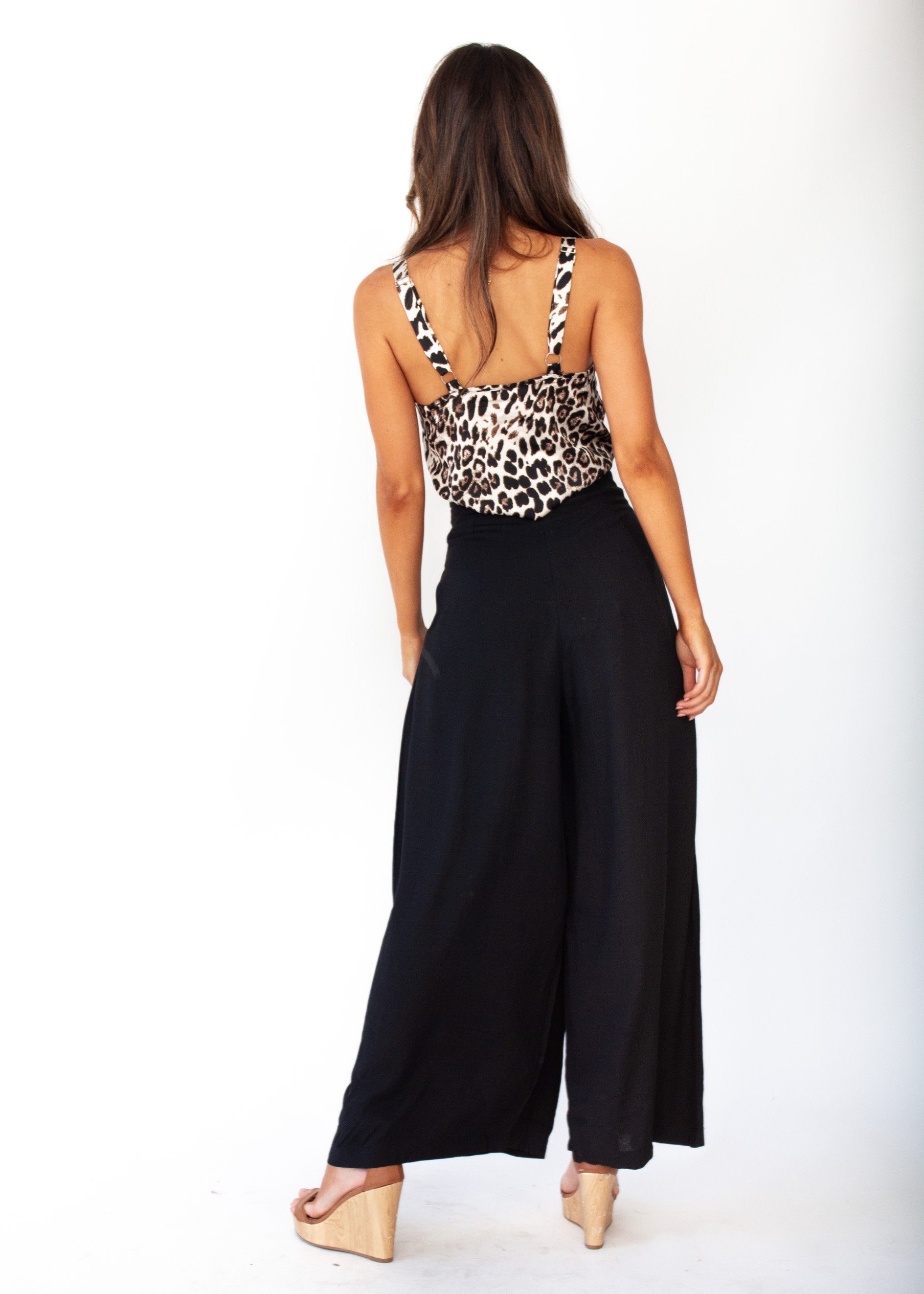 High Energy Wide Leg Pants - Black