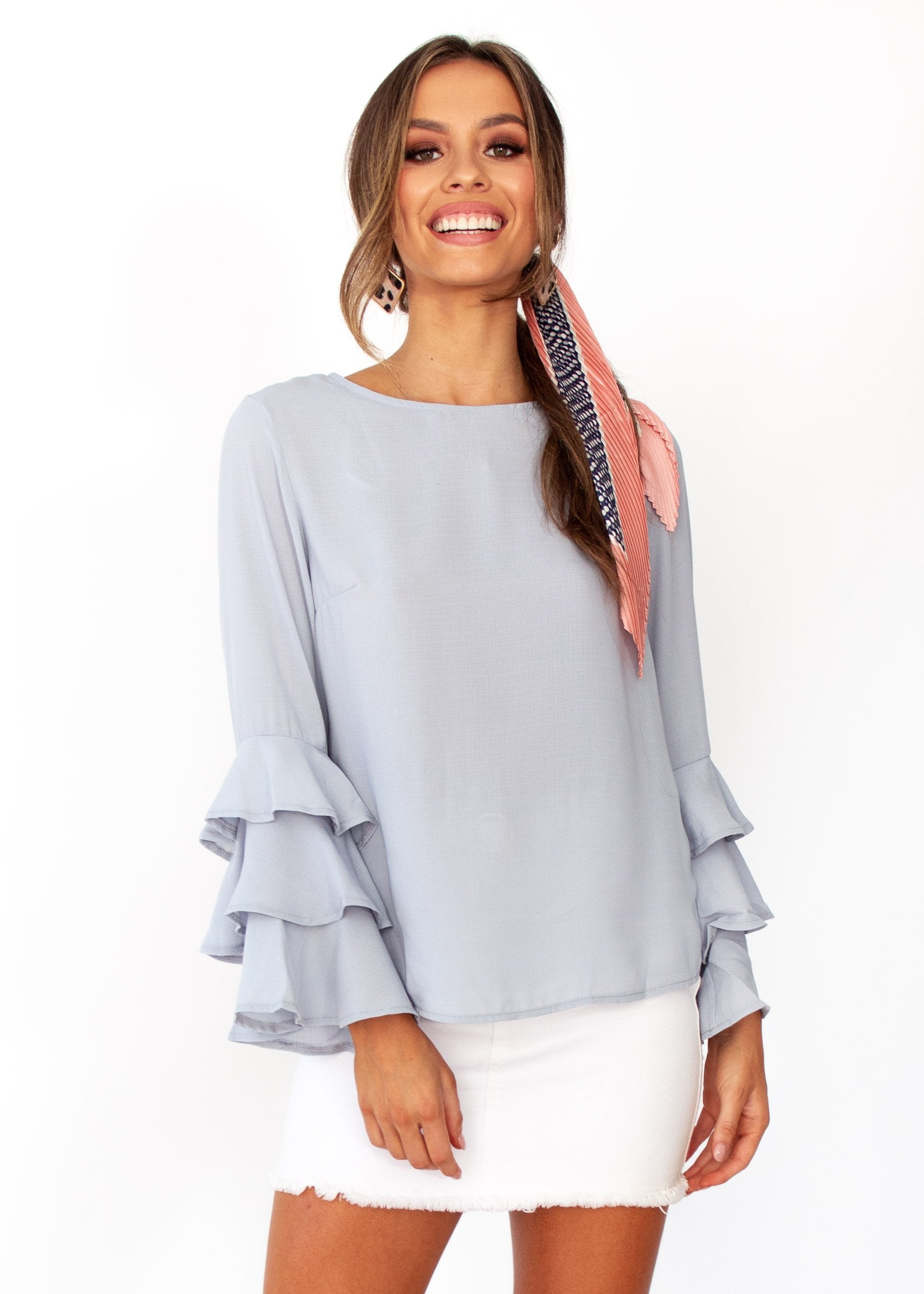 Edison Blouse - Grey