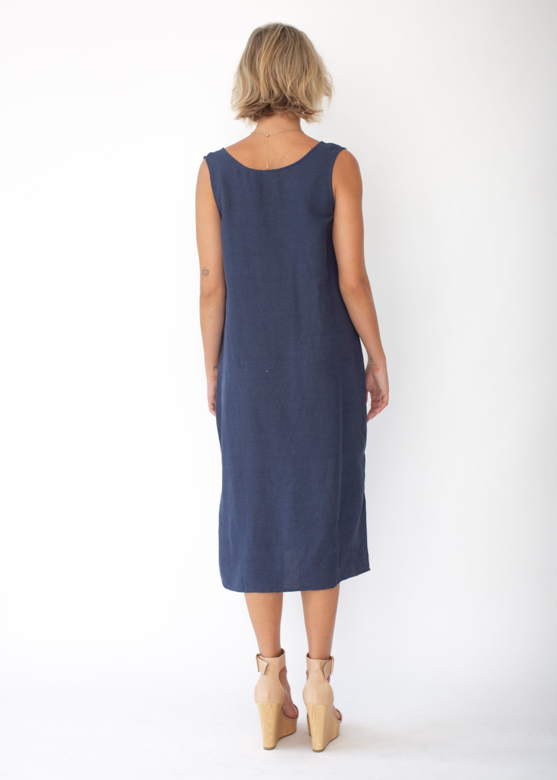 Flynn Midi Dress - Navy