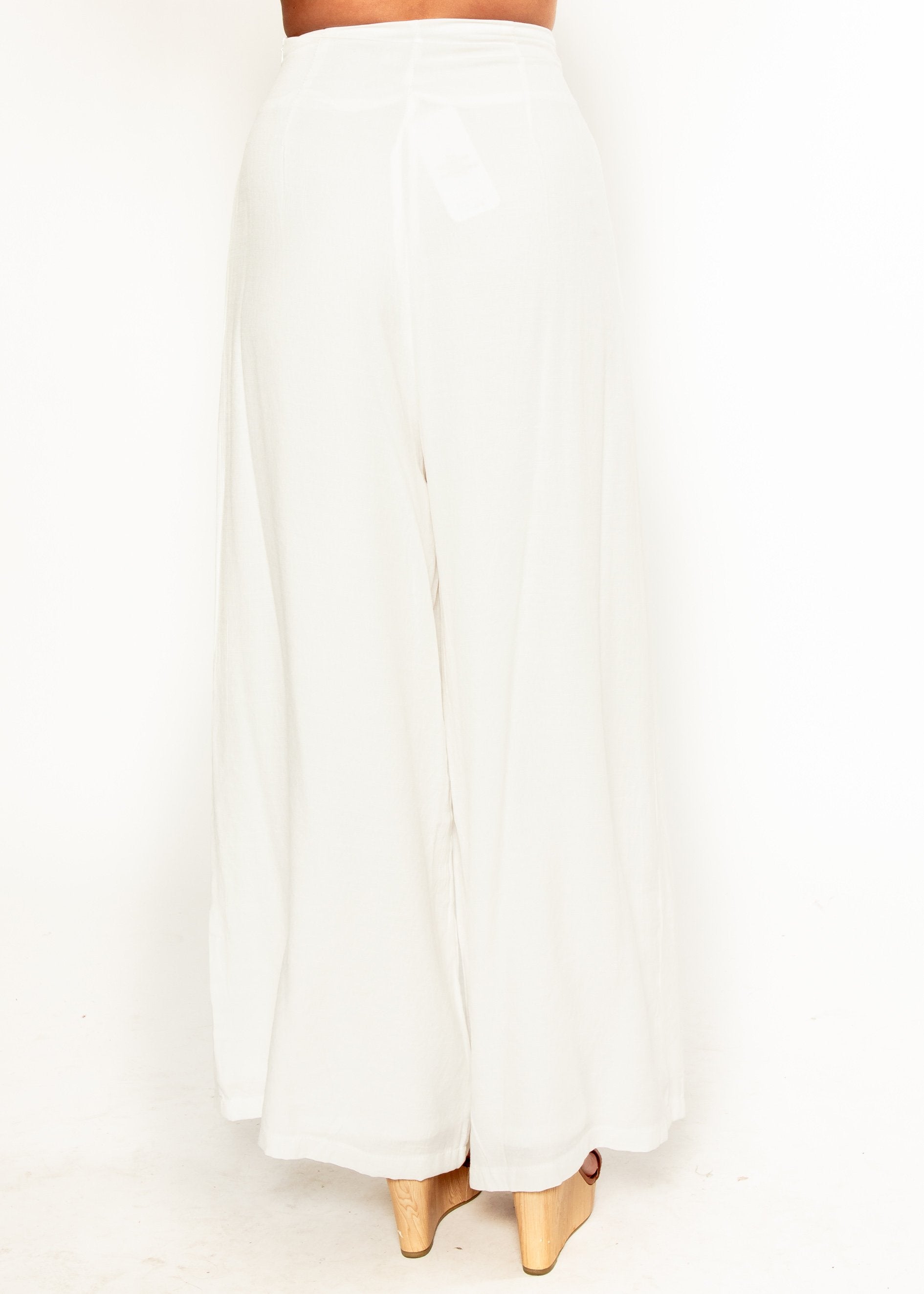 High Energy Lined Wide Leg Pants - Off White