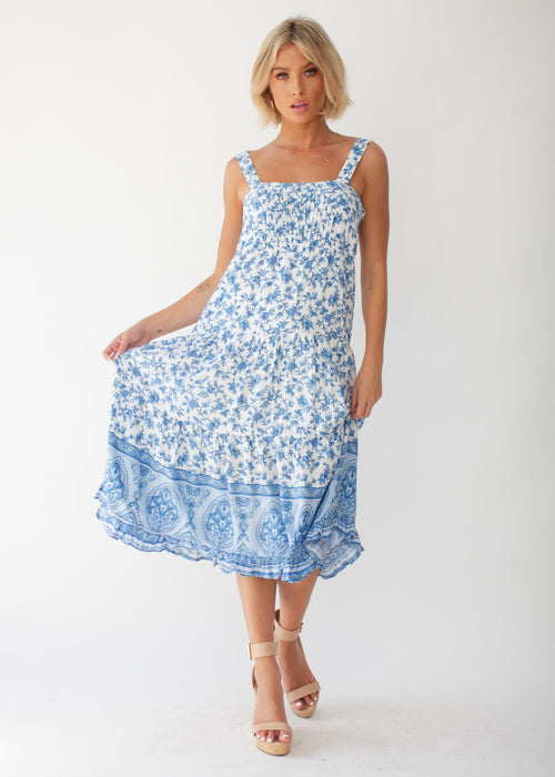Sweet Life Midi Dress - Blue Dawn