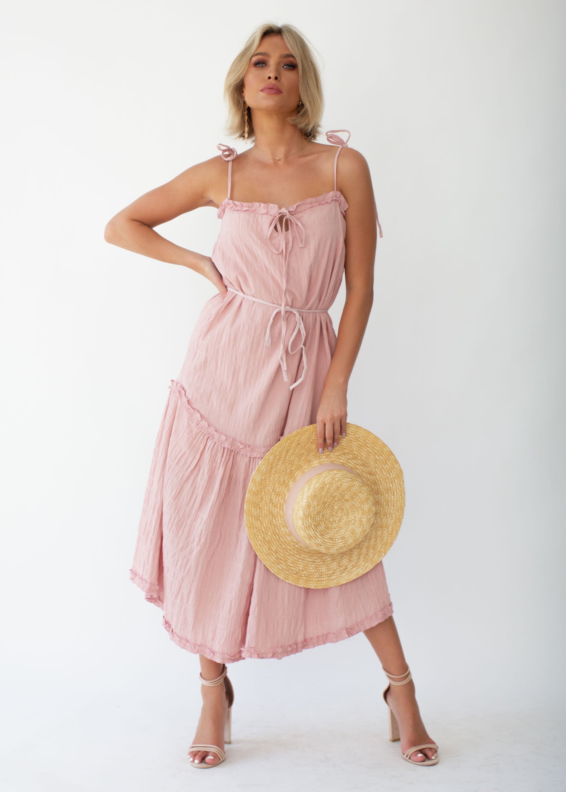 Mayfair Midi Dress - Blush