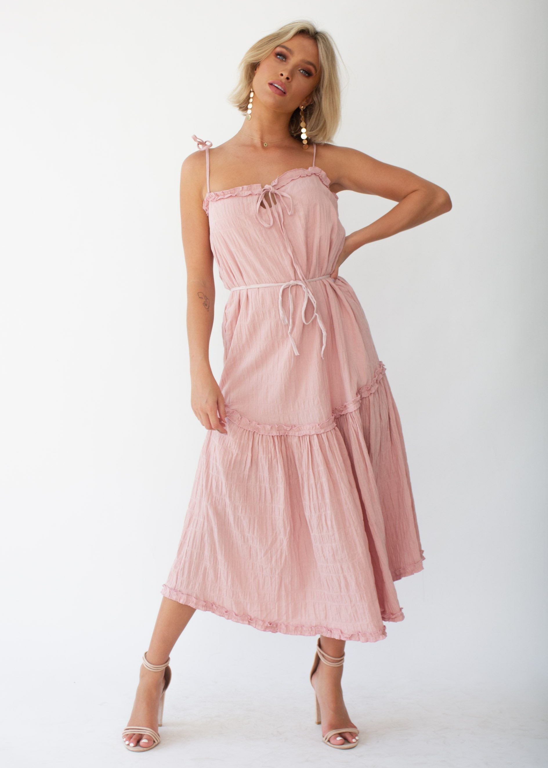 Mayfair Midi Dress - Blush