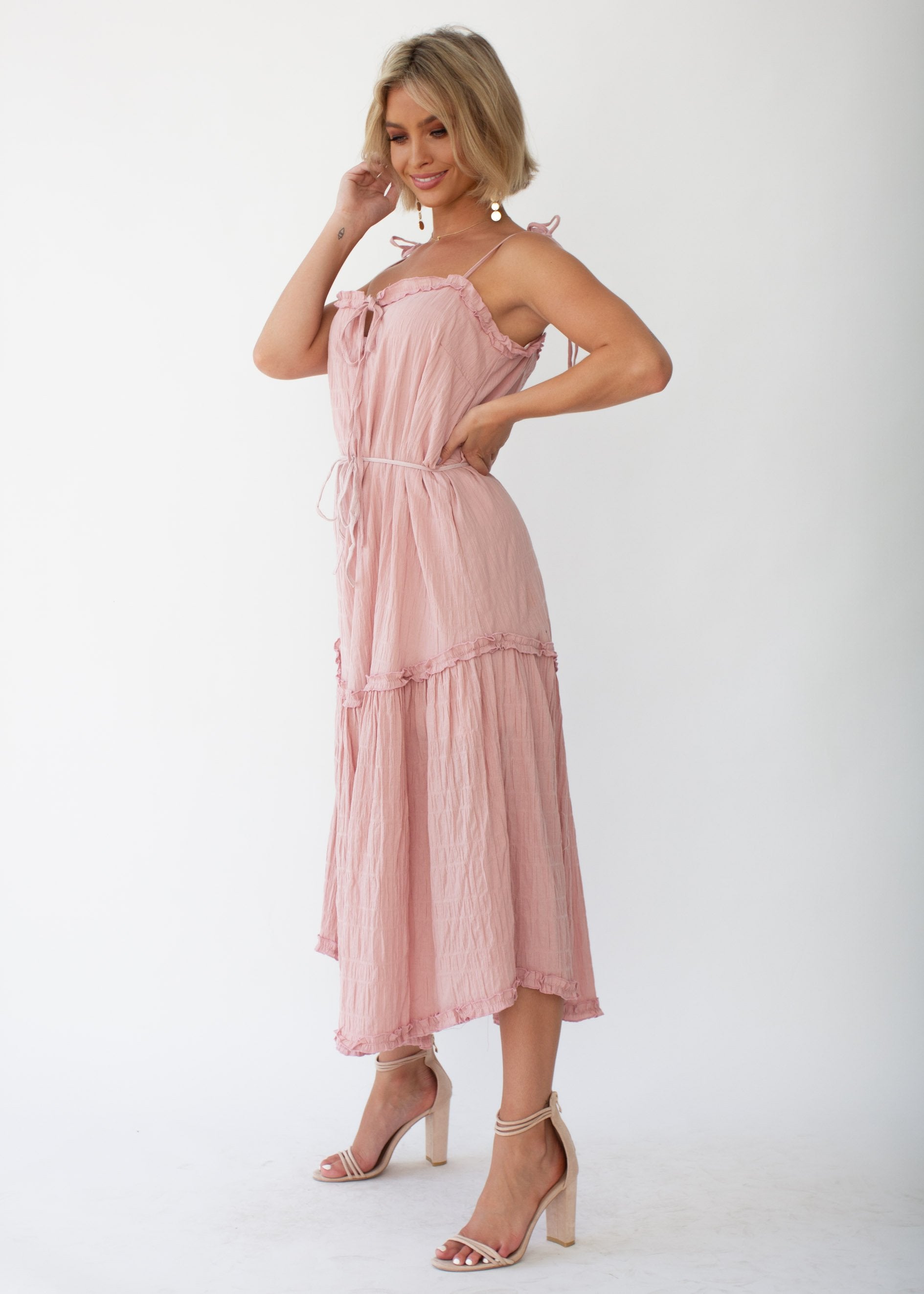 Mayfair Midi Dress - Blush