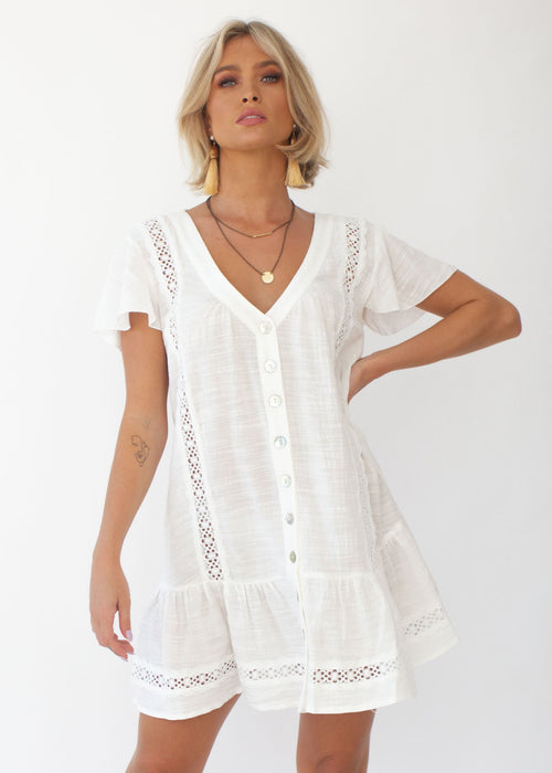 Madeleine Swing Dress - White