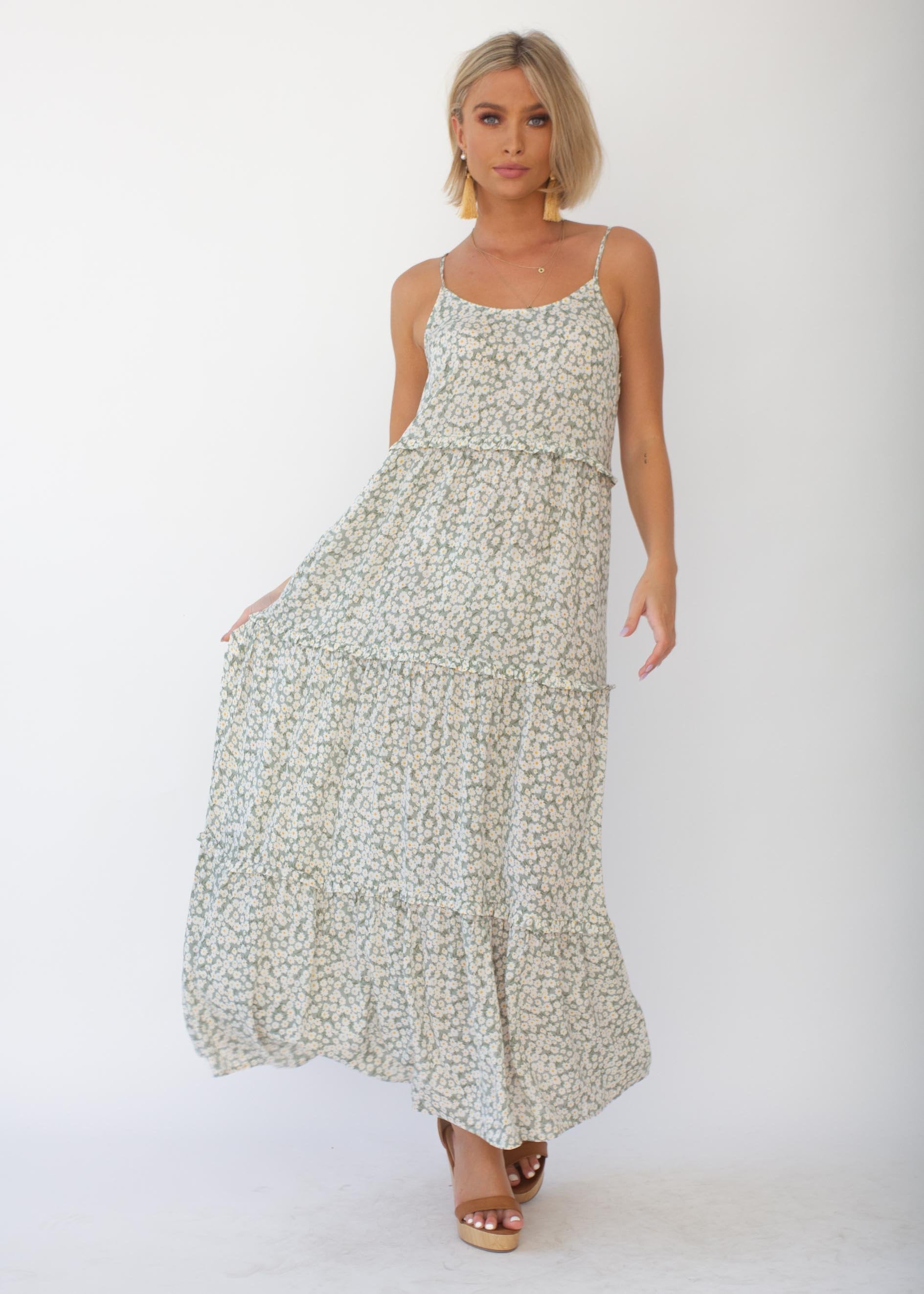 Alani Maxi Dress - Sage Floral