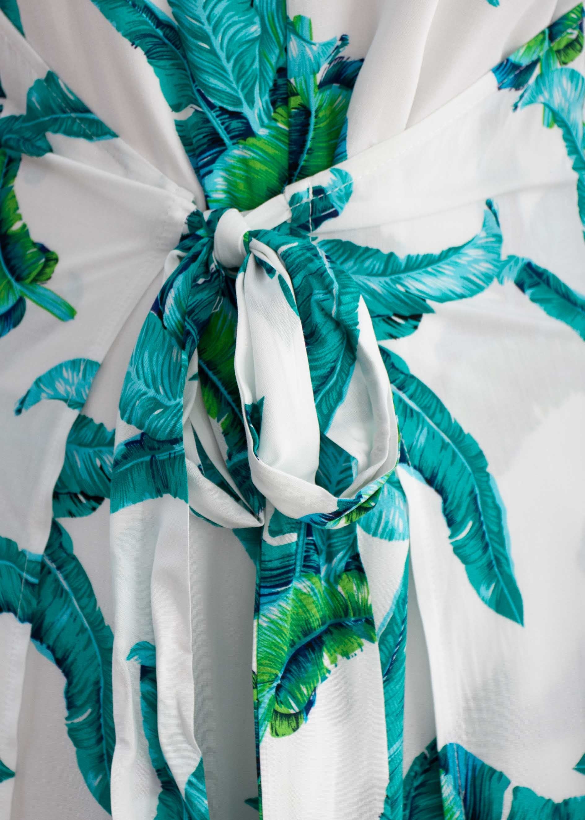 Cyan Pantsuit - White Palm