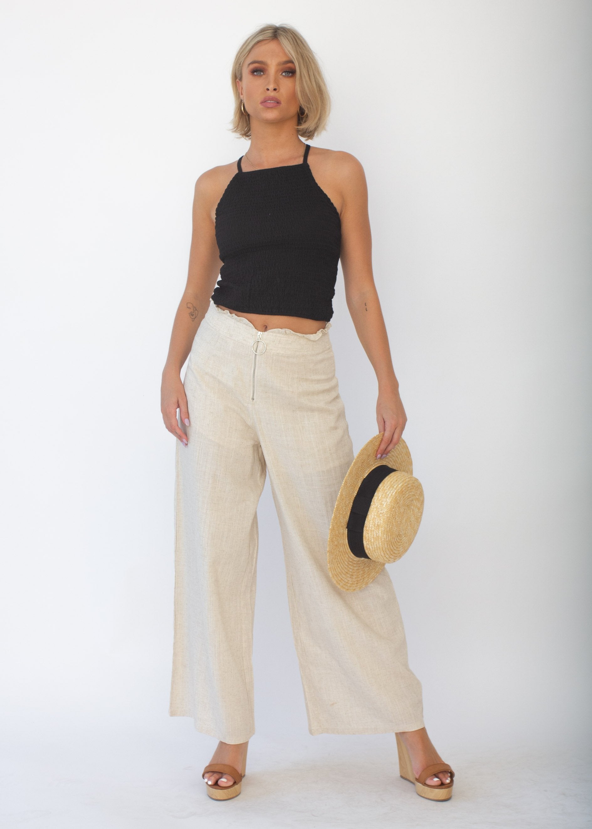 Cecilia Crop Top - Black