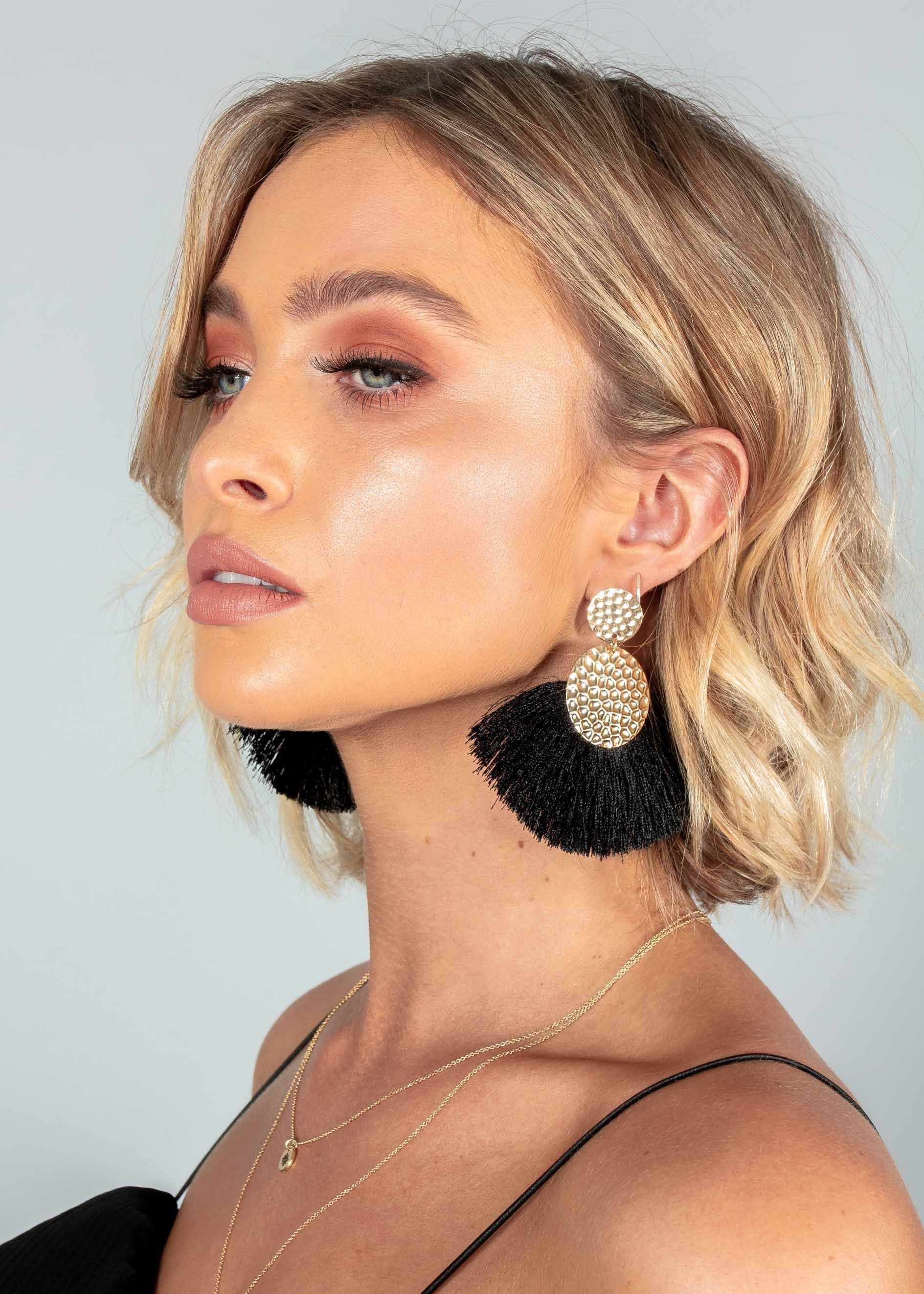 Poppy Earrings - Black