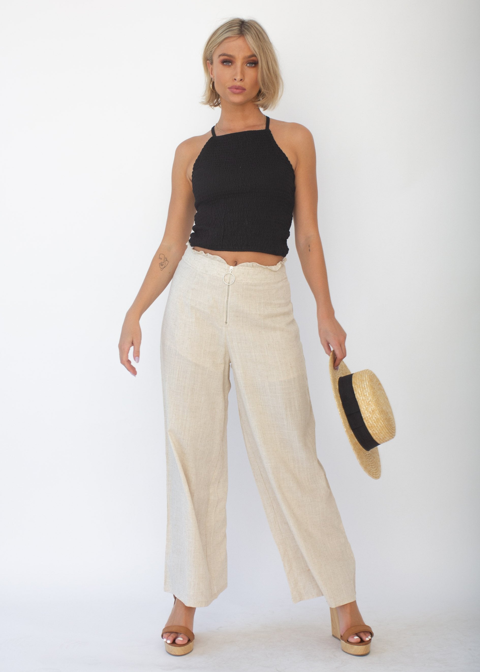 Cecilia Crop Top - Black