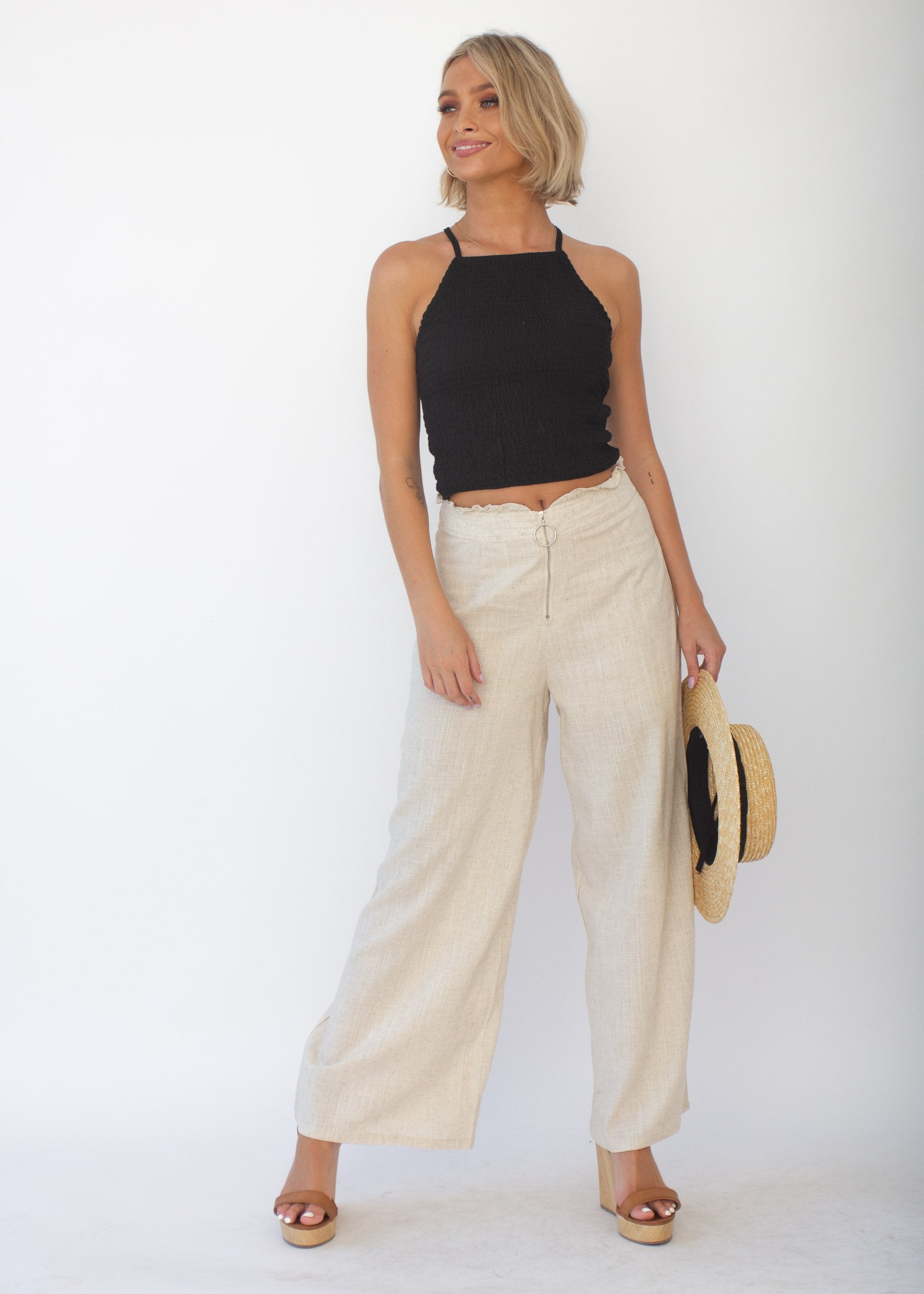 Cecilia Crop Top - Black