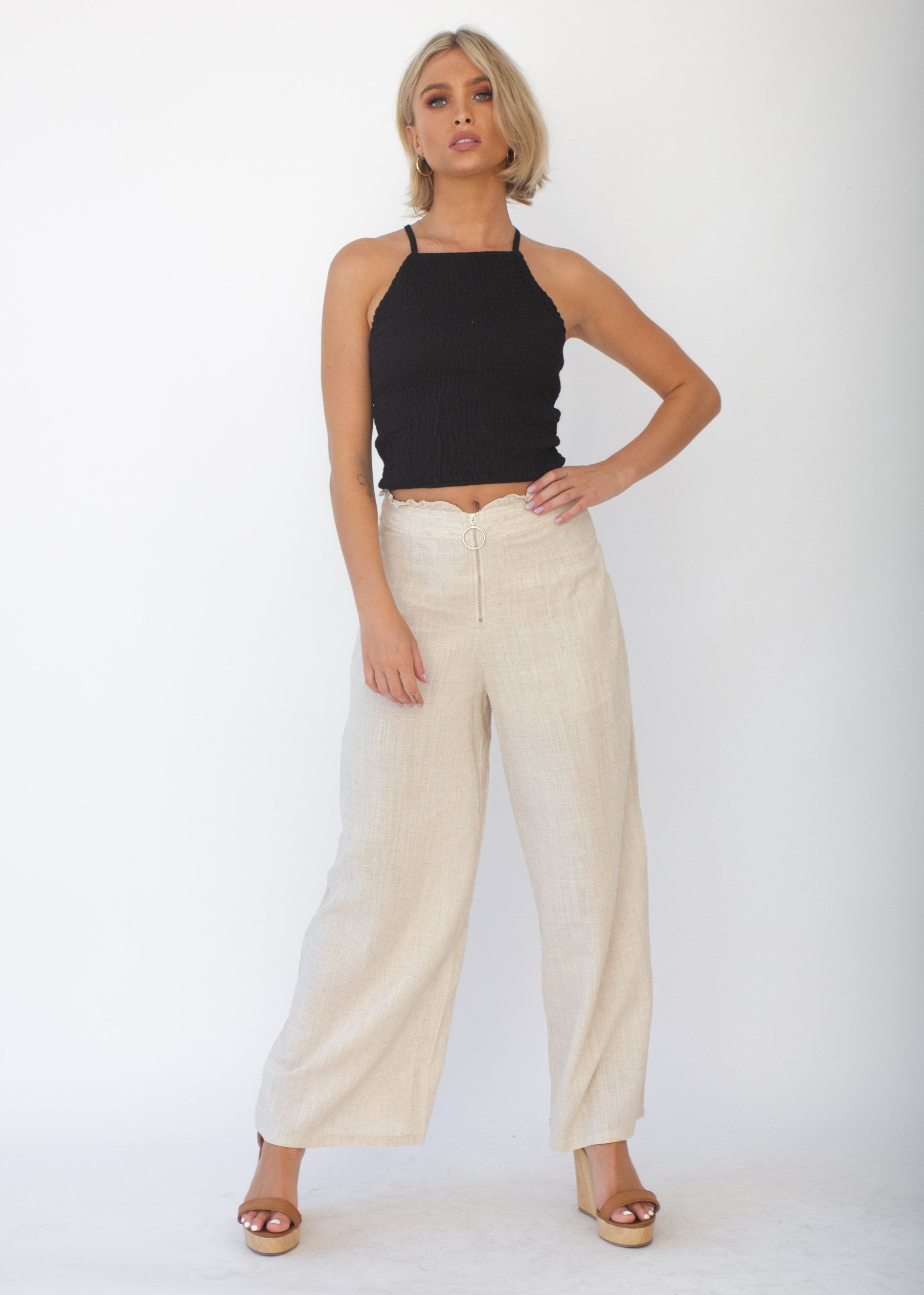 Cecilia Crop Top - Black