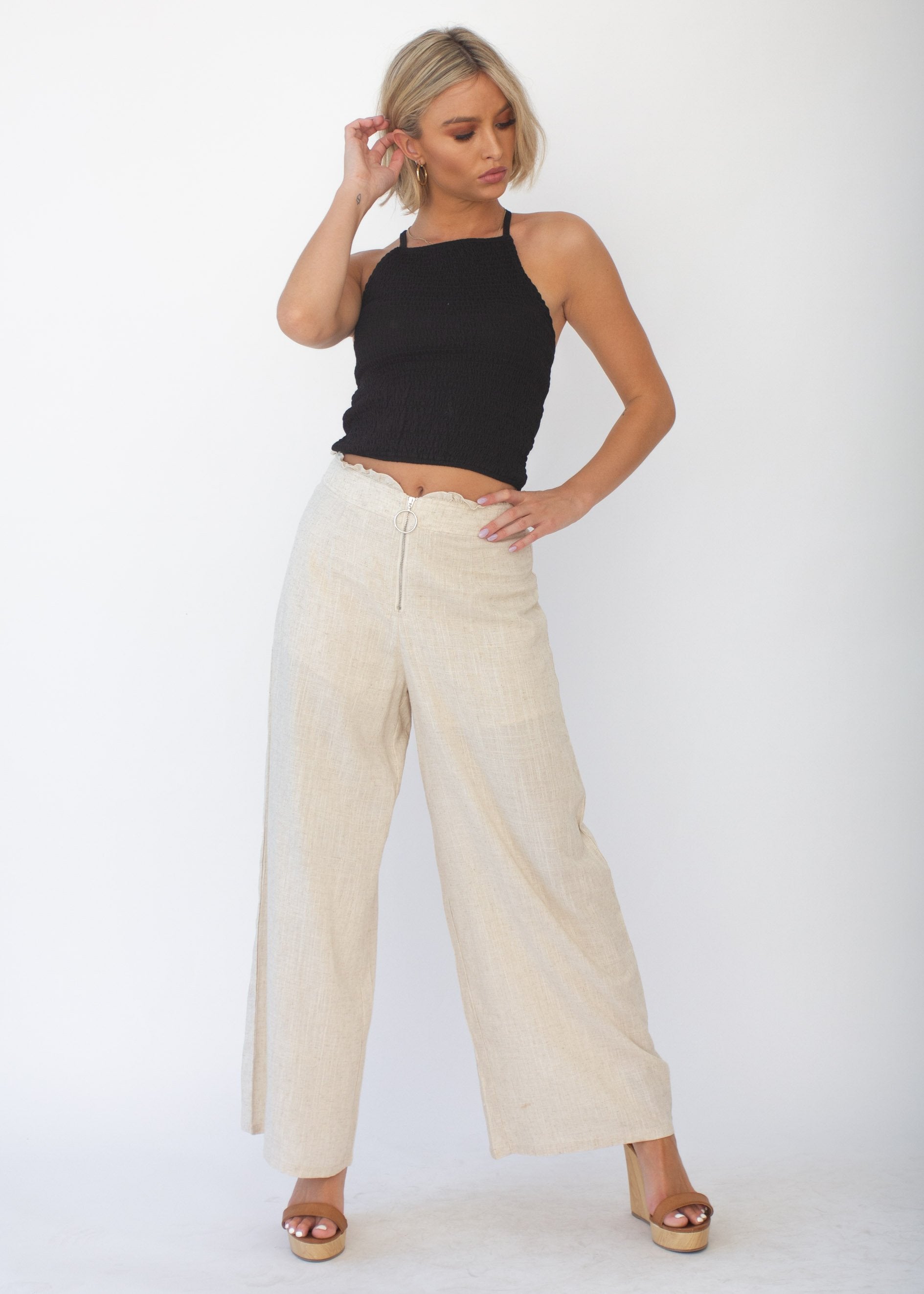 Cecilia Crop Top - Black
