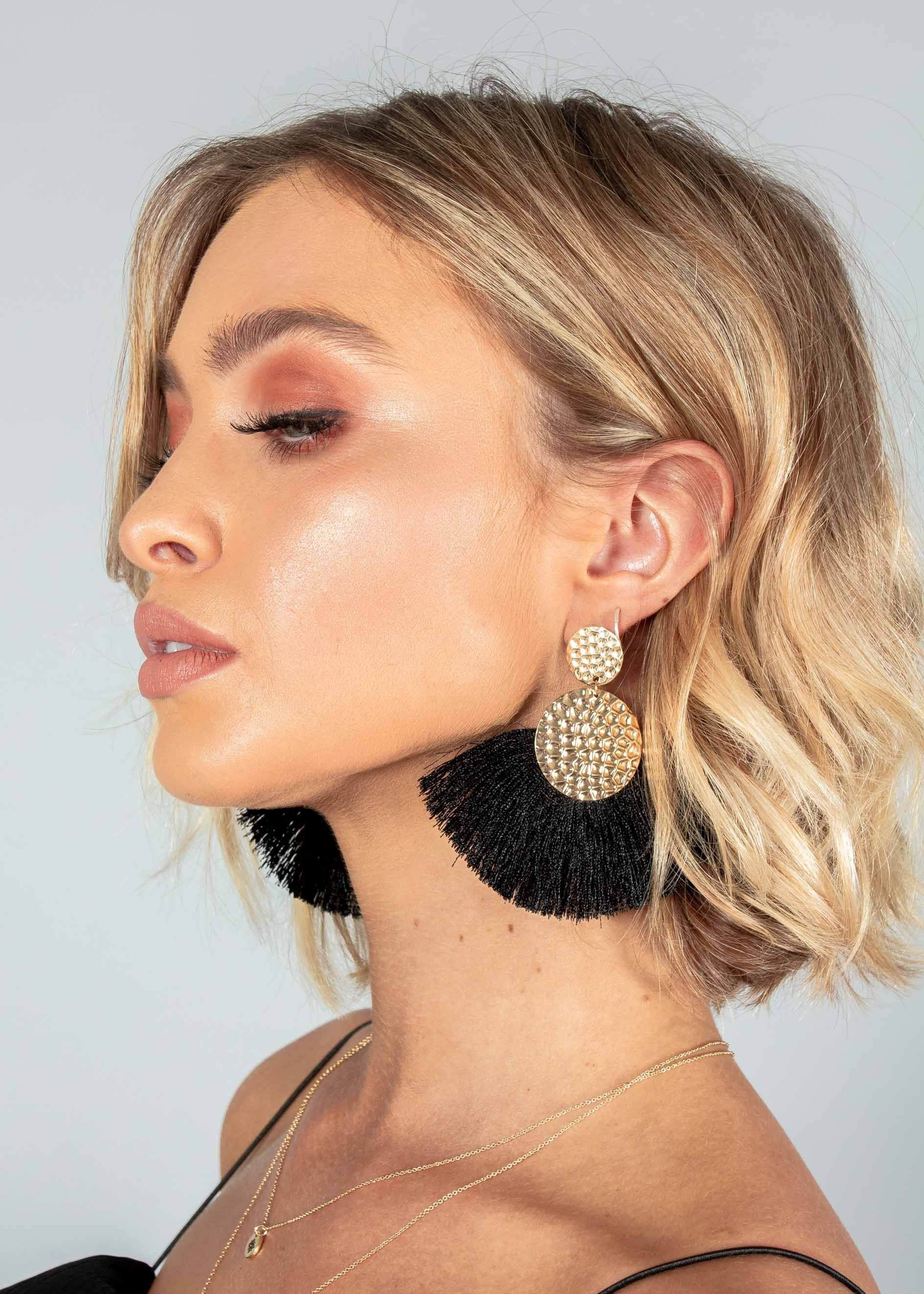 Poppy Earrings - Black