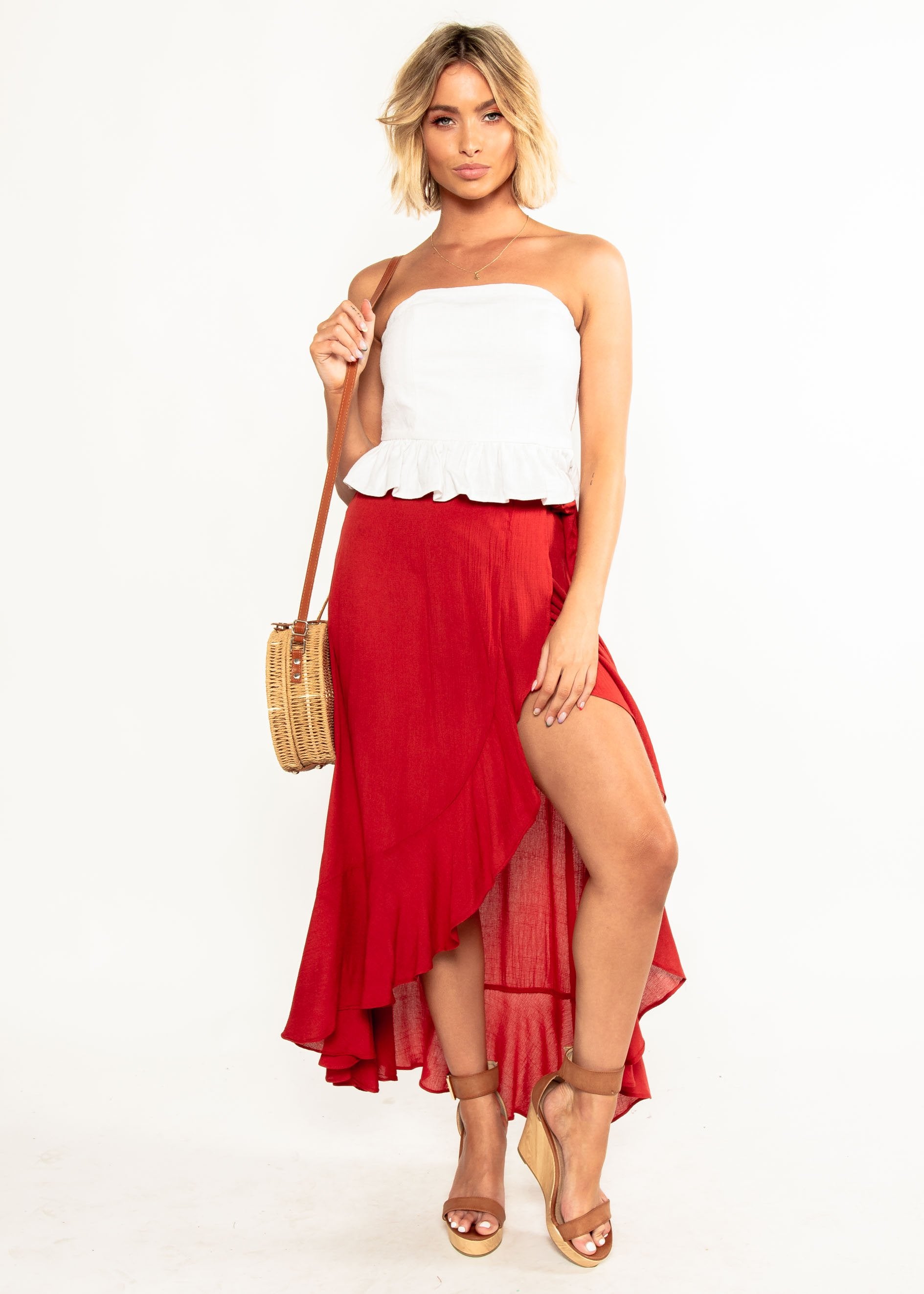 Picture Perfect Strapless Crop - Ecru