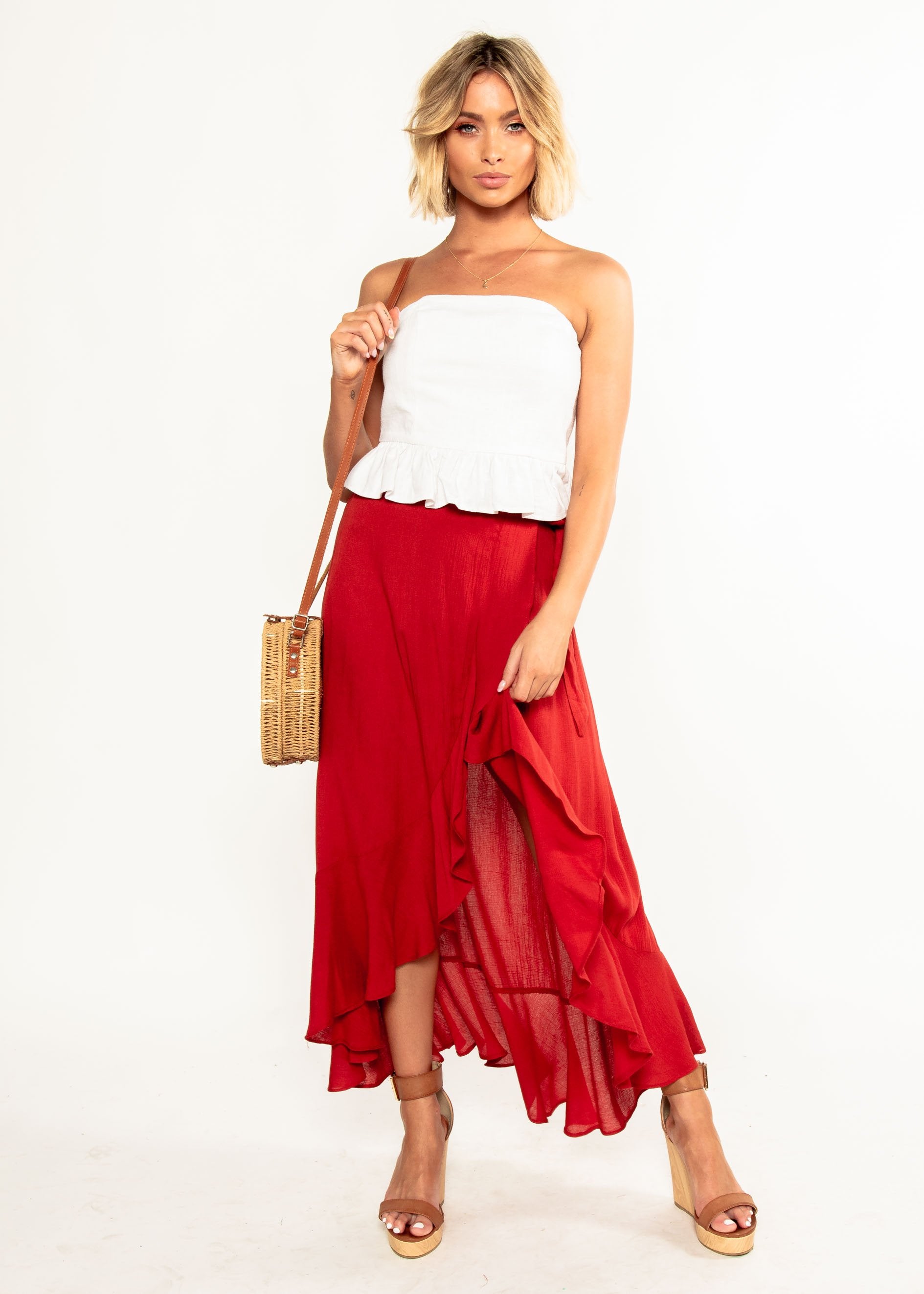 Picture Perfect Strapless Crop - Ecru