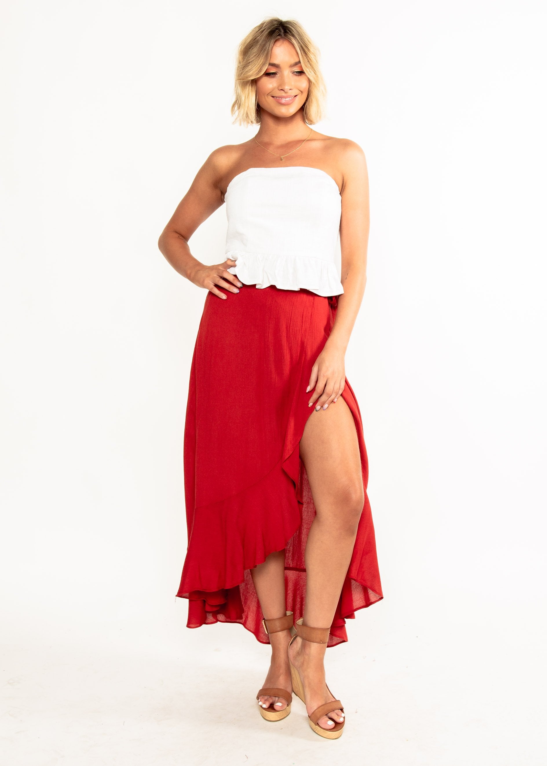 Picture Perfect Strapless Crop - Ecru
