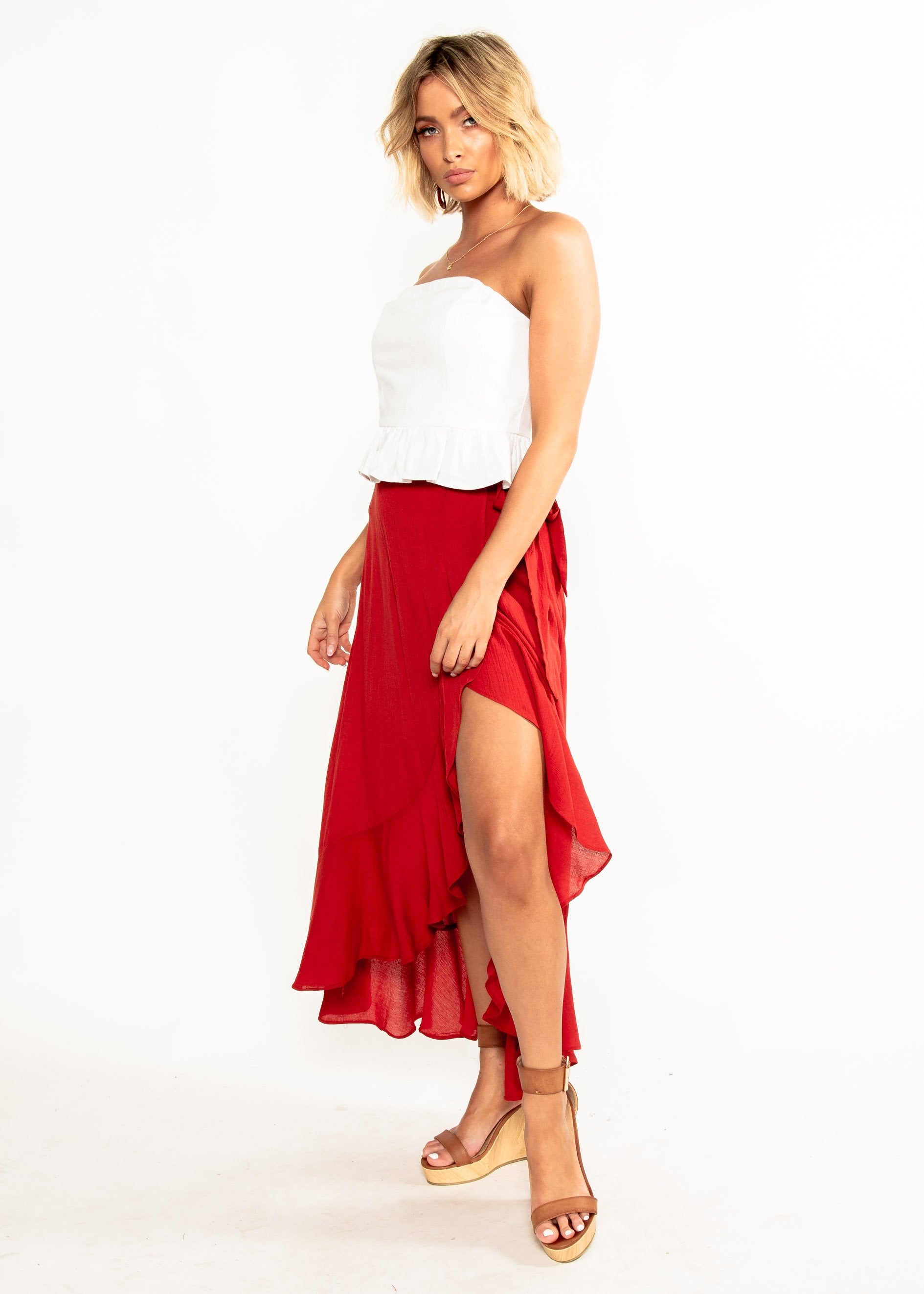 Picture Perfect Strapless Crop - Ecru