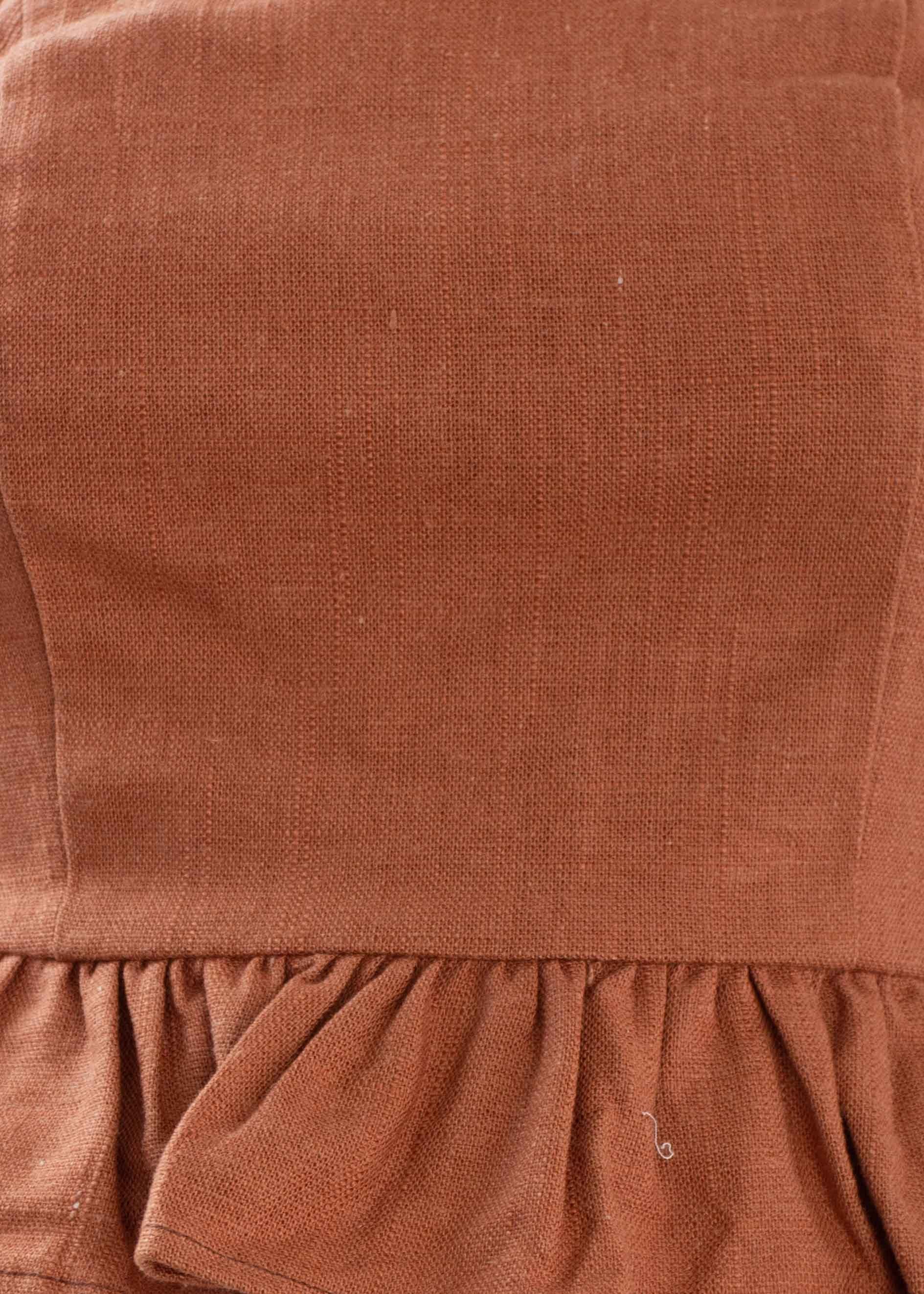 Picture Perfect Strapless Crop - Rust