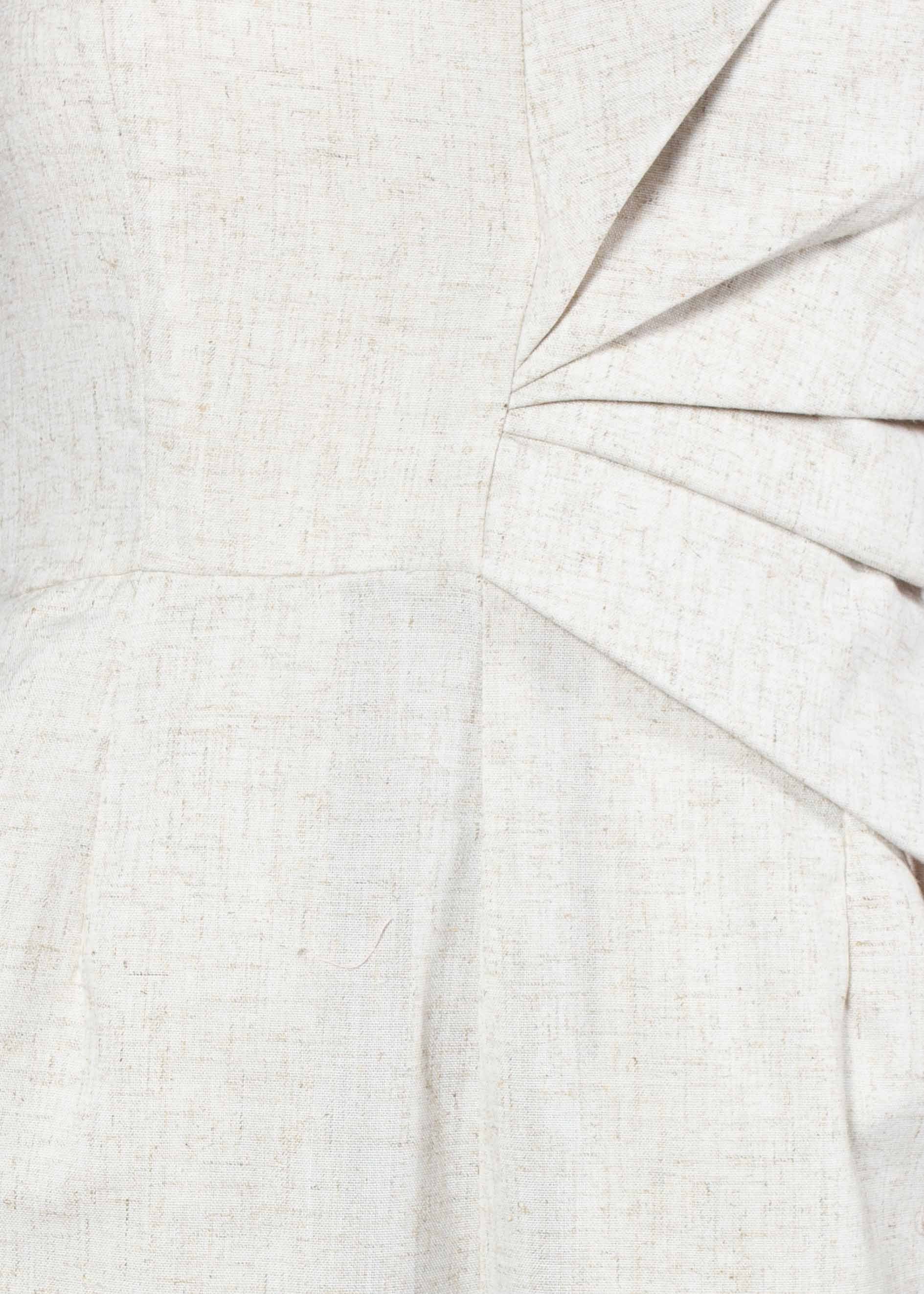 Rapid Fire Linen Strapless Pantsuit - Natural