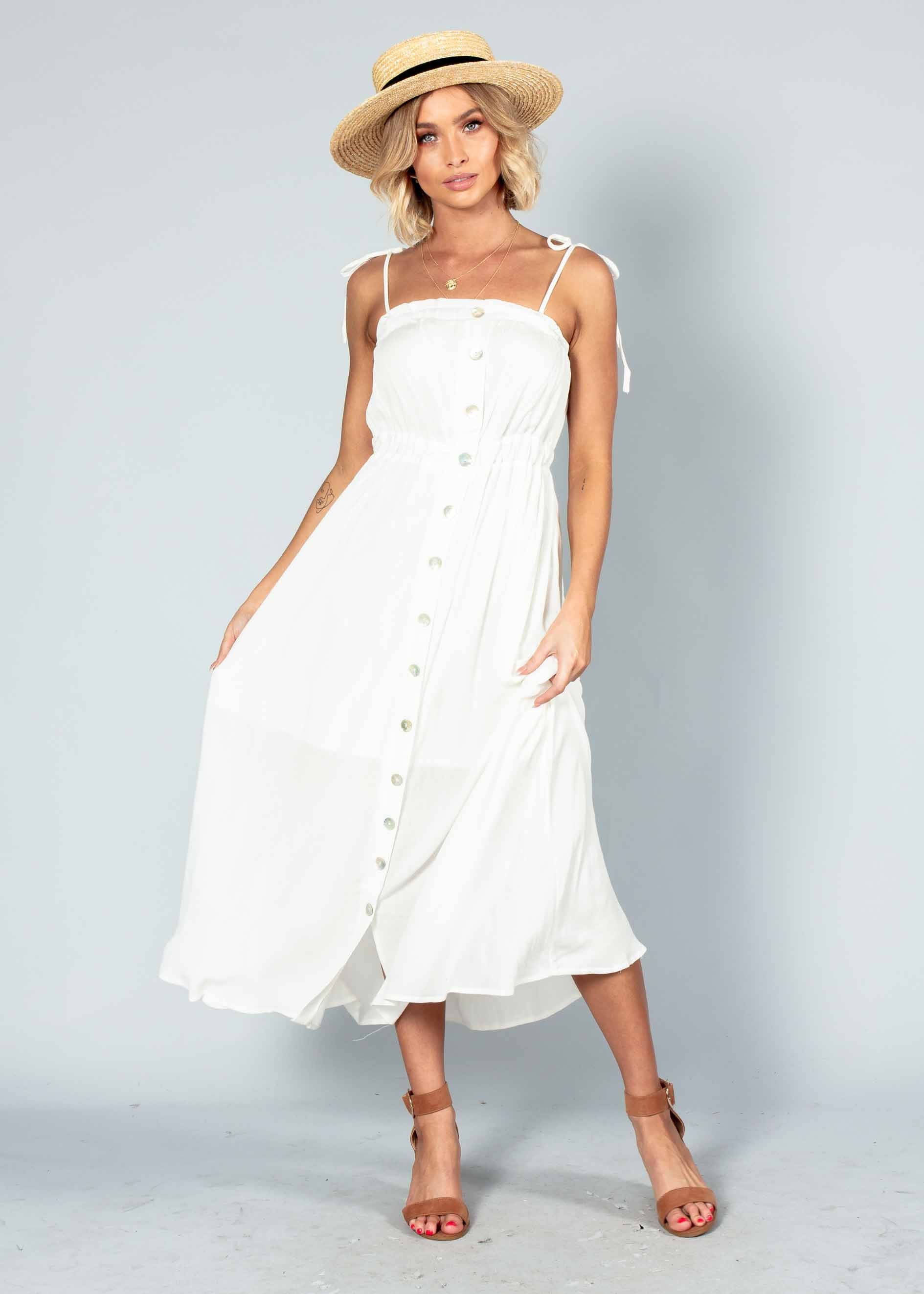 Addilyn Midi Dress - White