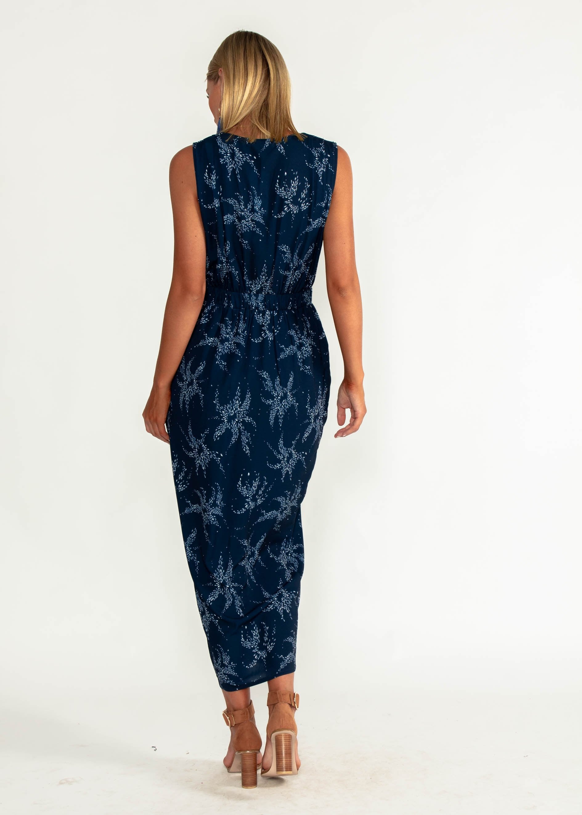 Catalina Zip Maxi Dress - Starry Night