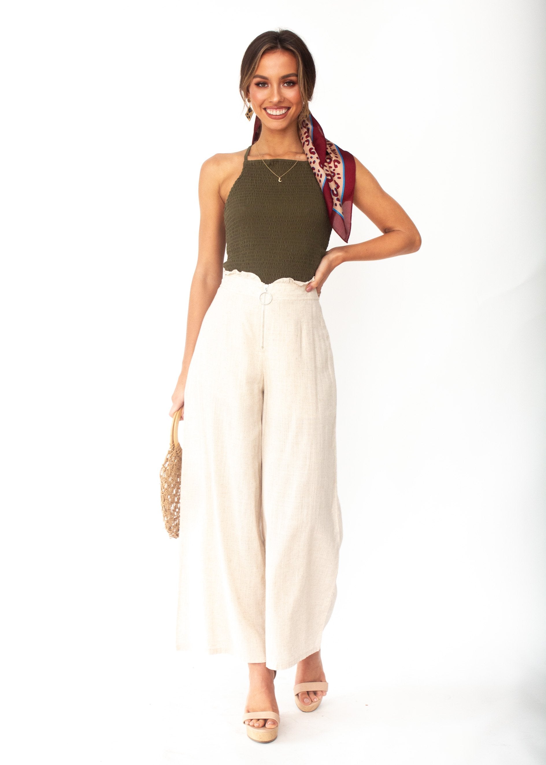 Cecilia Crop Top - Khaki