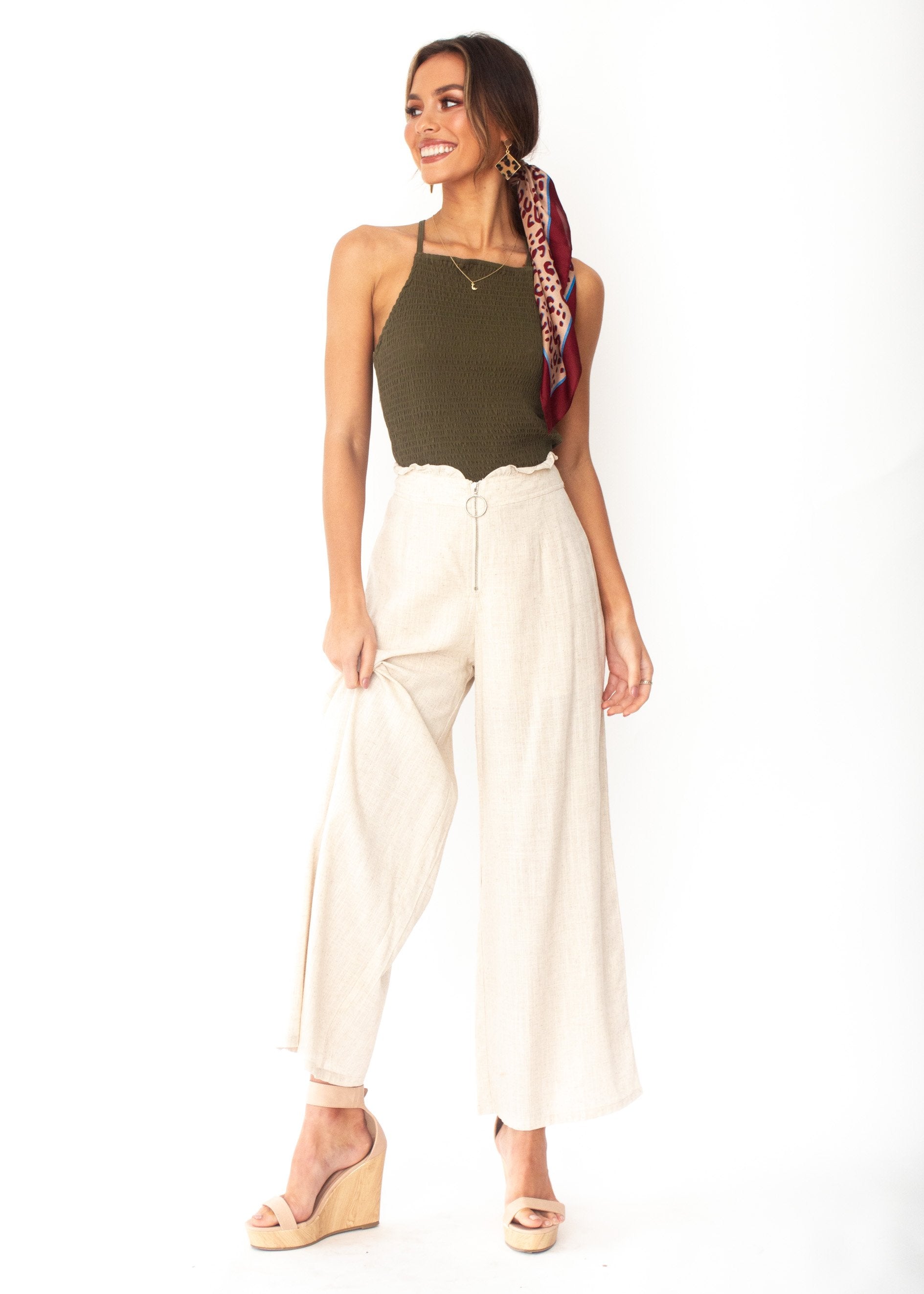 Cecilia Crop Top - Khaki