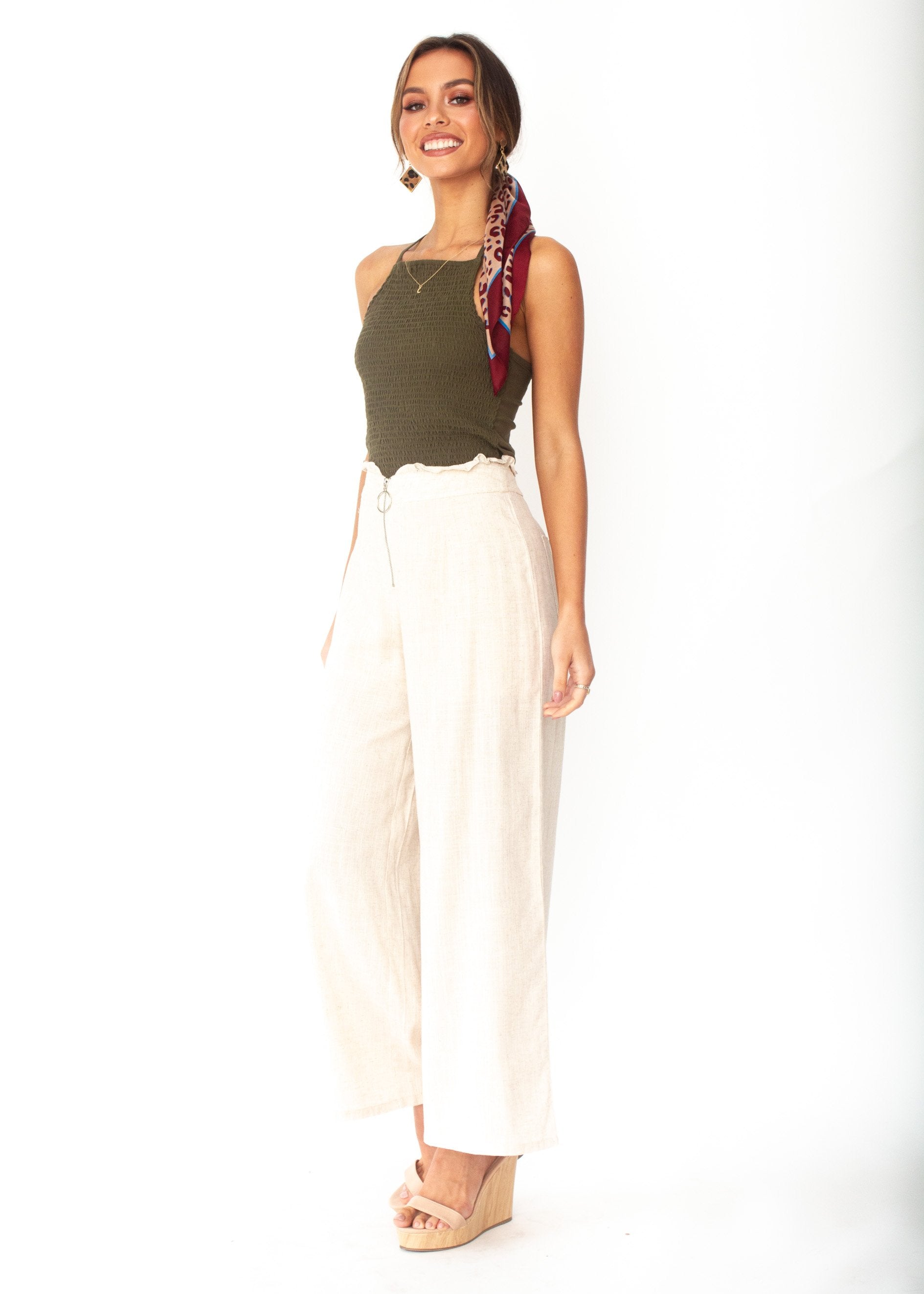 Cecilia Crop Top - Khaki