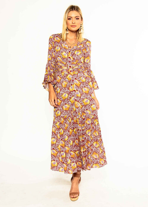 Everything Is Love Maxi Dress - Red Bloom