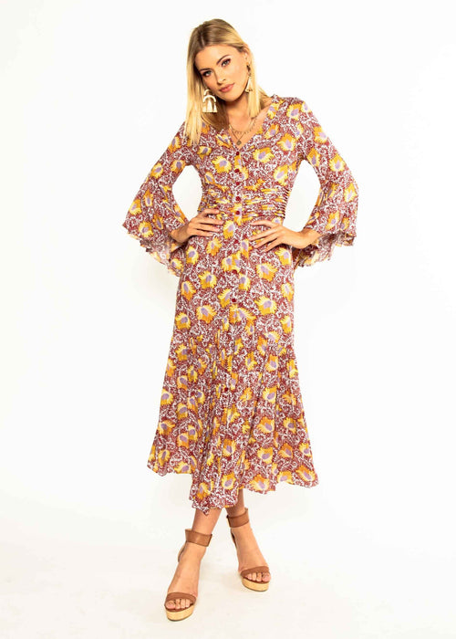 Everything Is Love Maxi Dress - Red Bloom