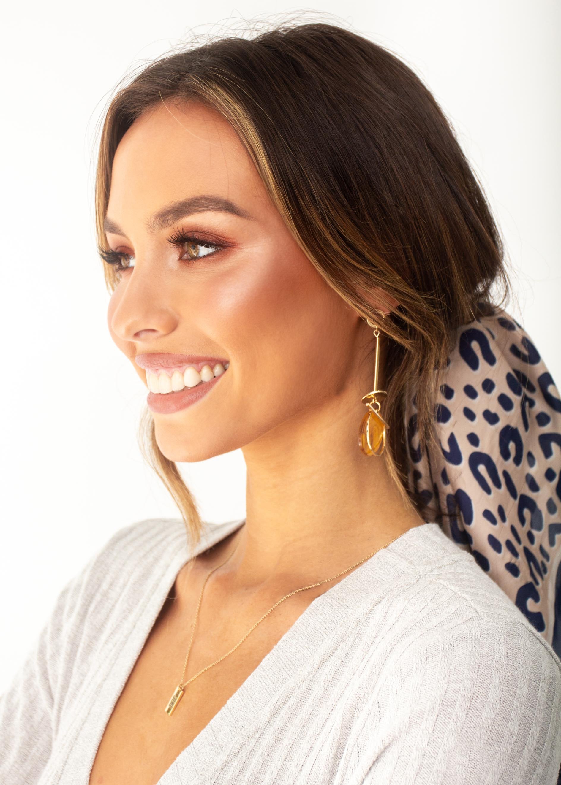 Women's Fool For You Earrings - Tan Marble