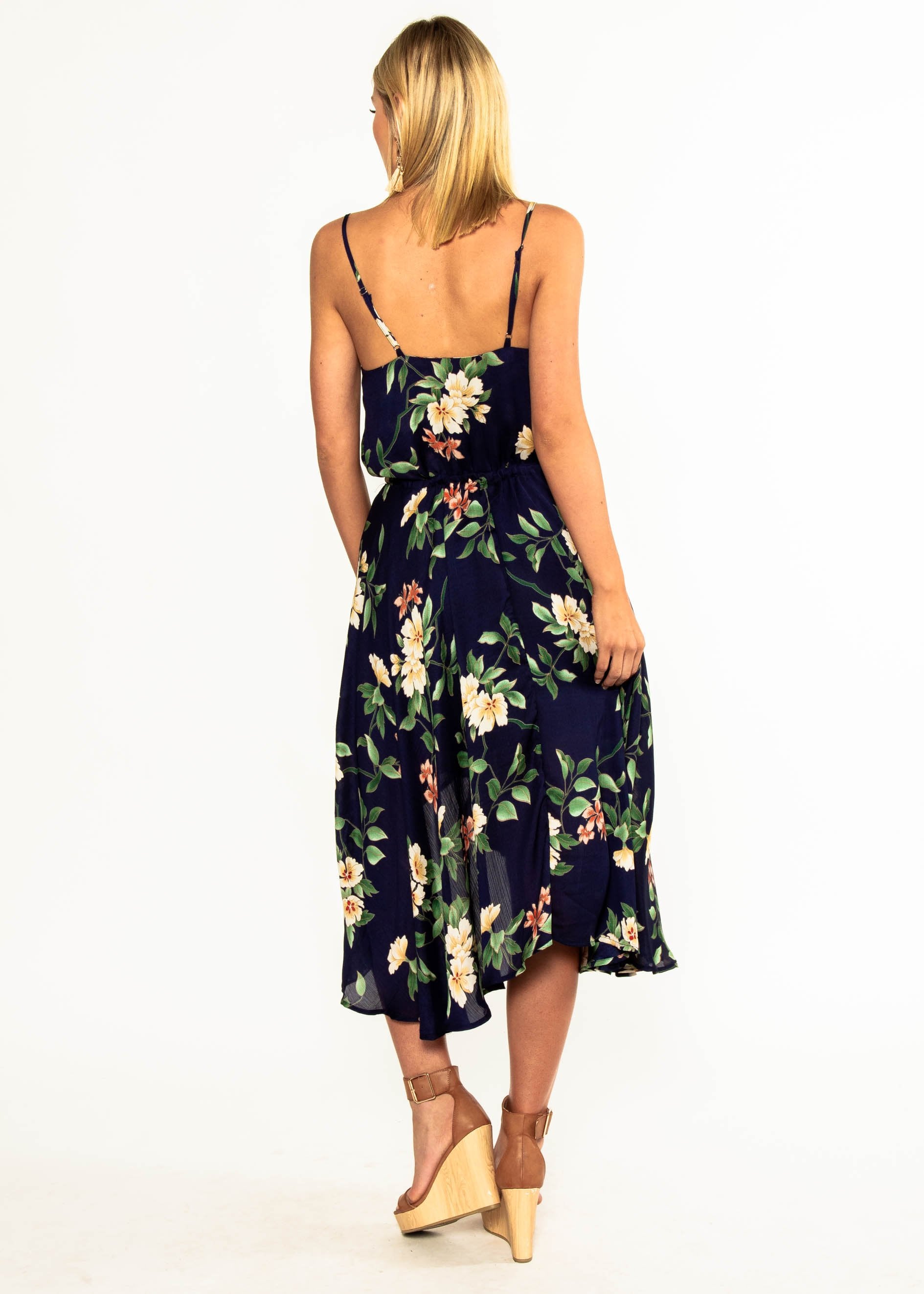 In A Million Midi Dress - Navy Floral
